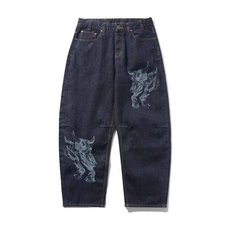 Bull Selvedge Denim Jeans, Raw Indigo made by Butter