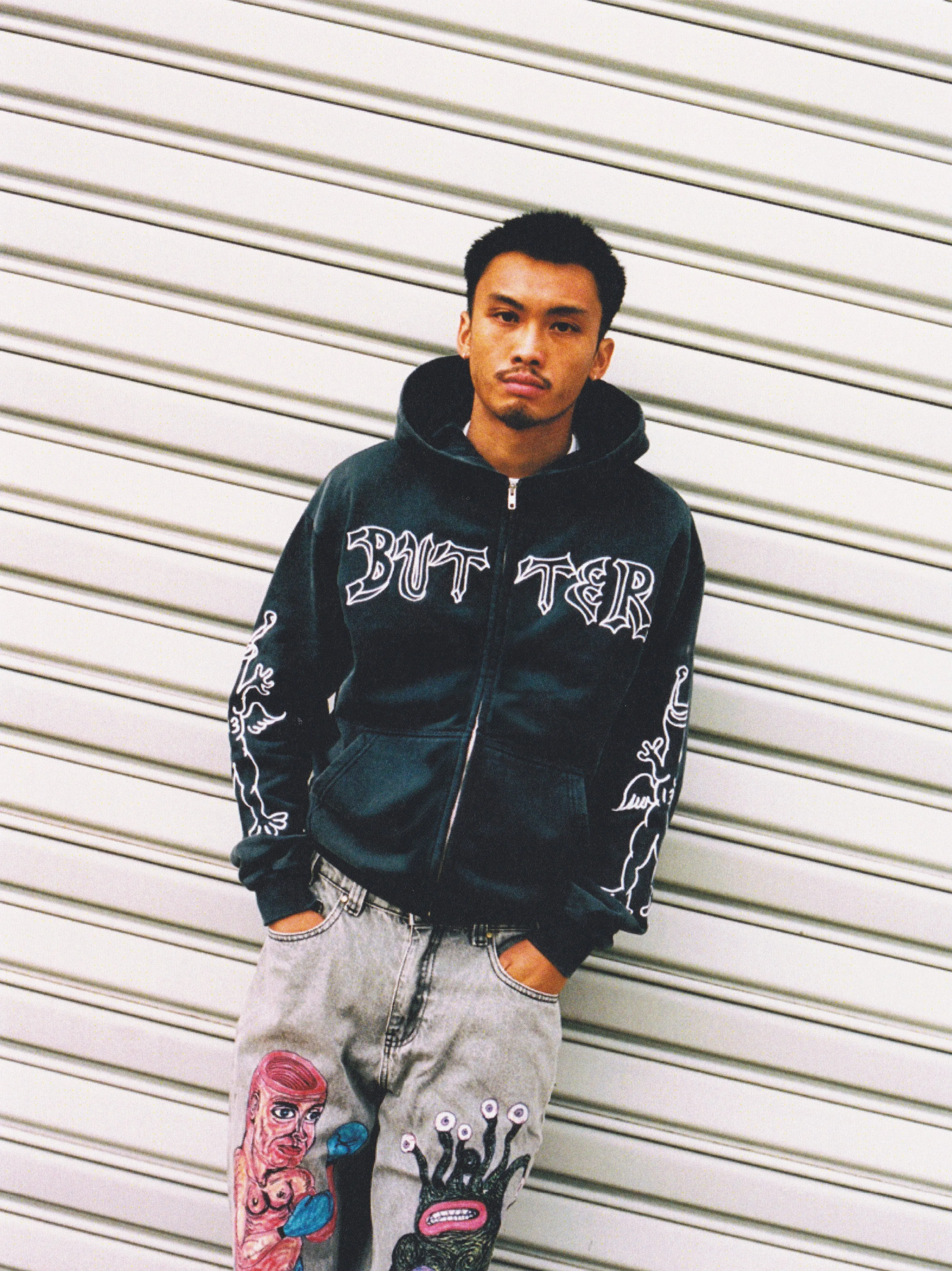 Thirteen Zip-Thru Hood, Washed Navy sold by Butter product image thumbnail 2