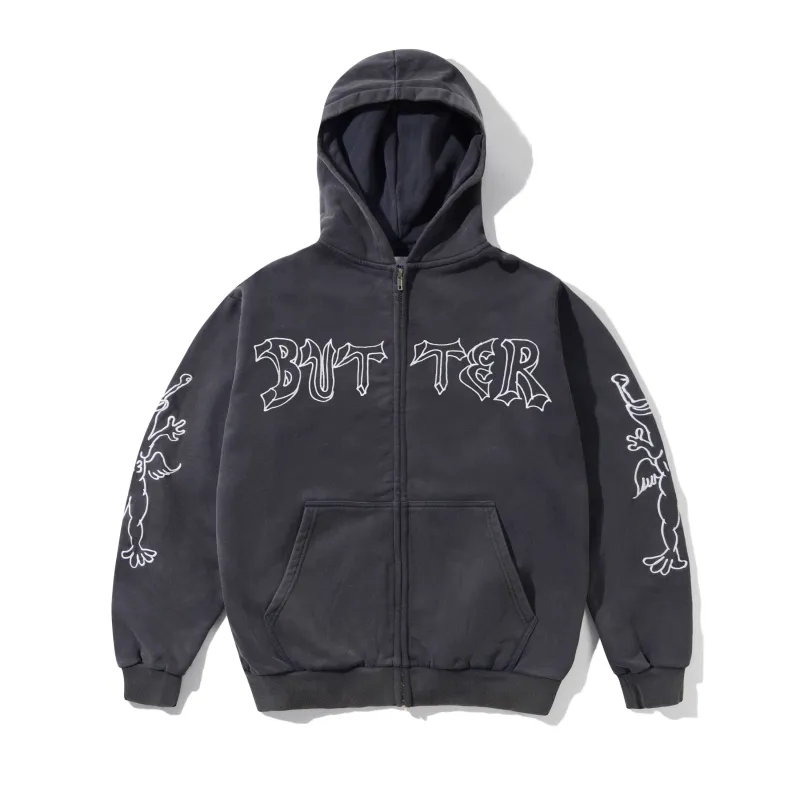 Thirteen Zip-Thru Hood, Washed Navy made by Butter