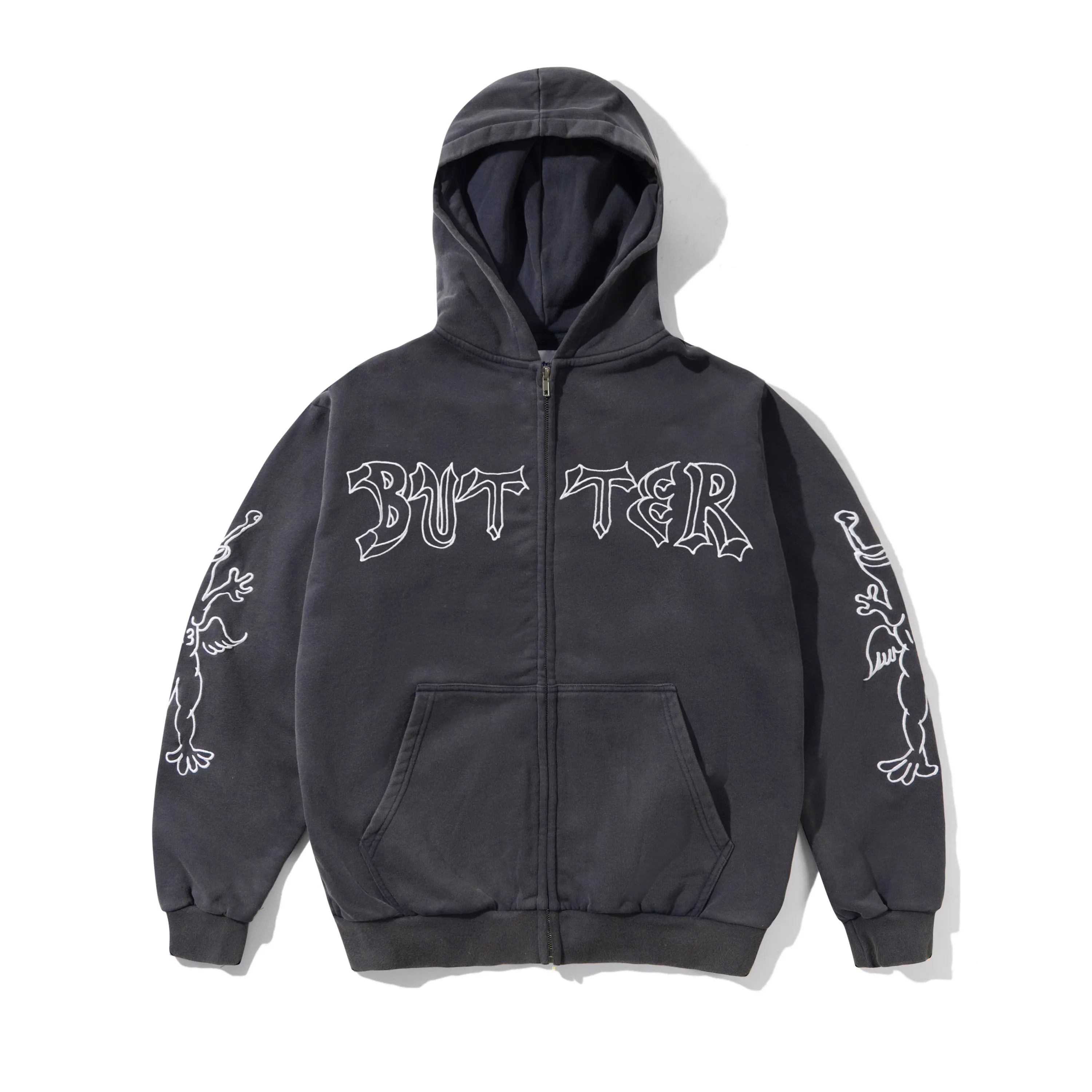 Thirteen Zip-Thru Hood, Washed Navy sold by Butter