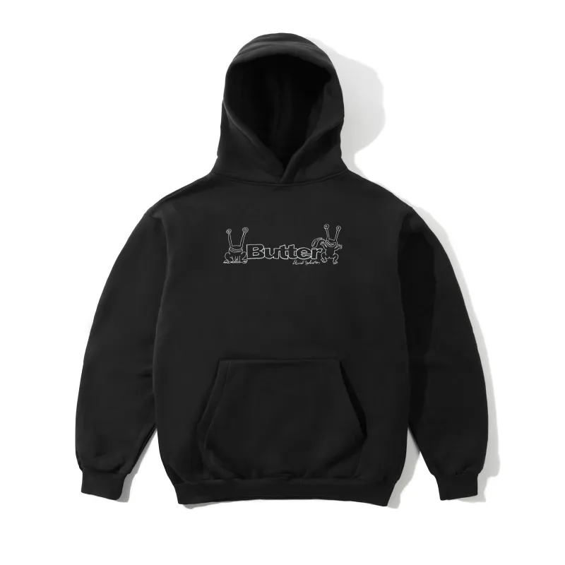 Frog Logo Pullover Hood, Black made by Butter