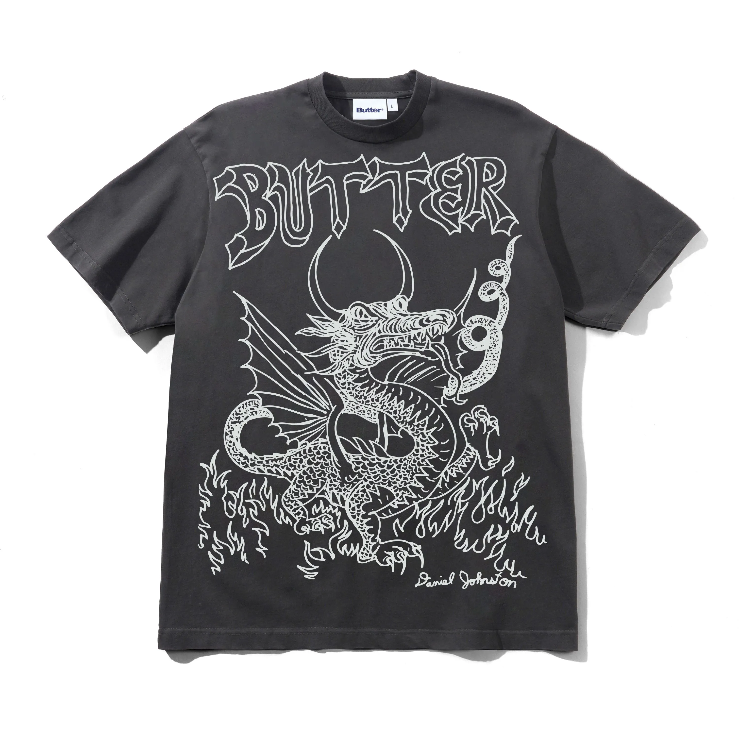 Dragon Tee, Washed Black sold by Butter