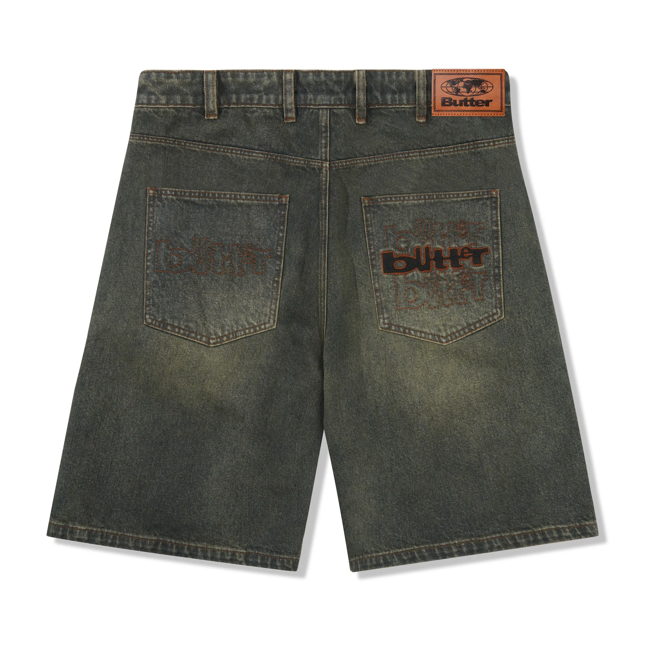 Warped Denim Shorts, Dirty Wash Indigo sold by Butter product image thumbnail 2