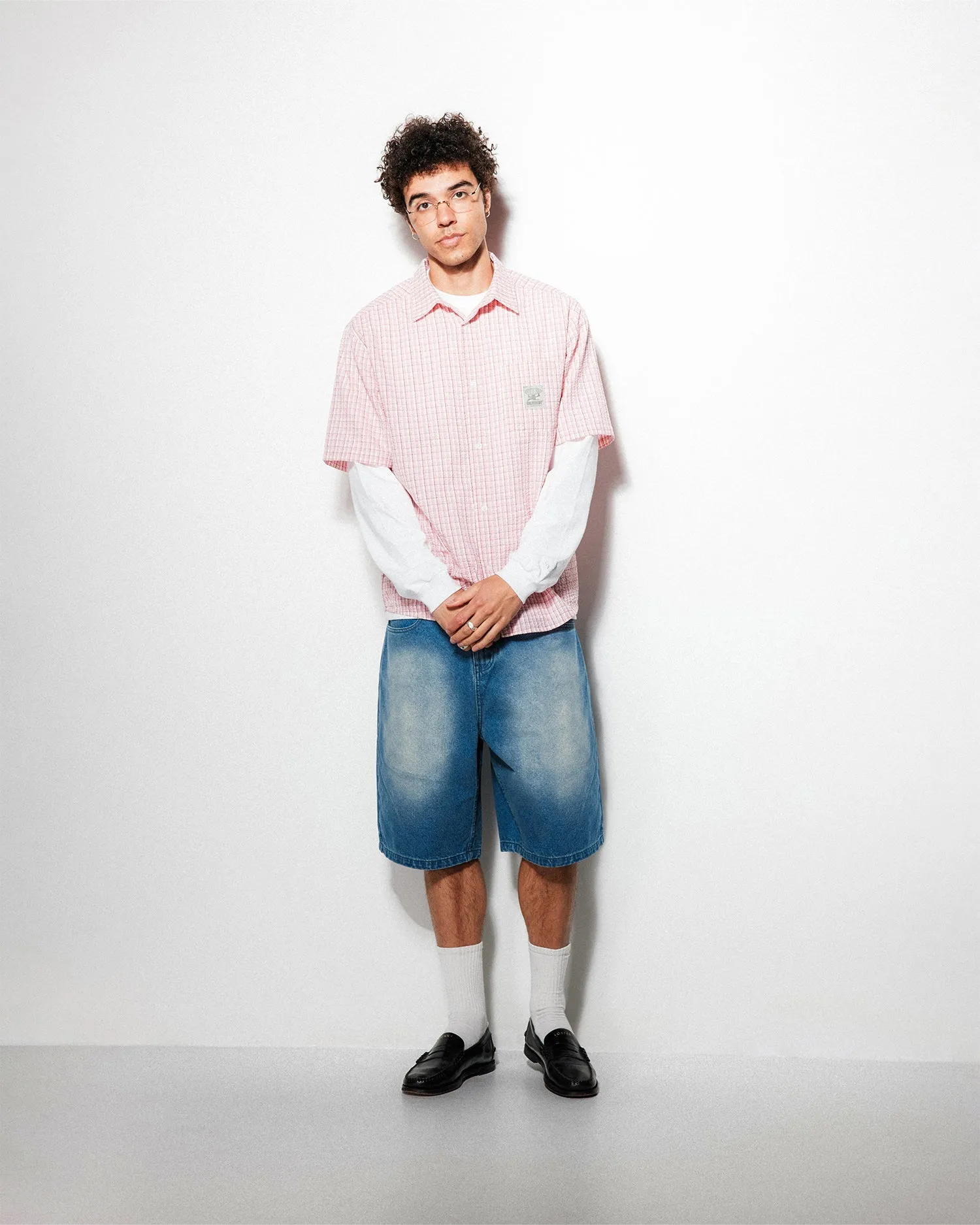 Warped Denim Shorts, Dirty Wash Indigo sold by Butter product image thumbnail 5