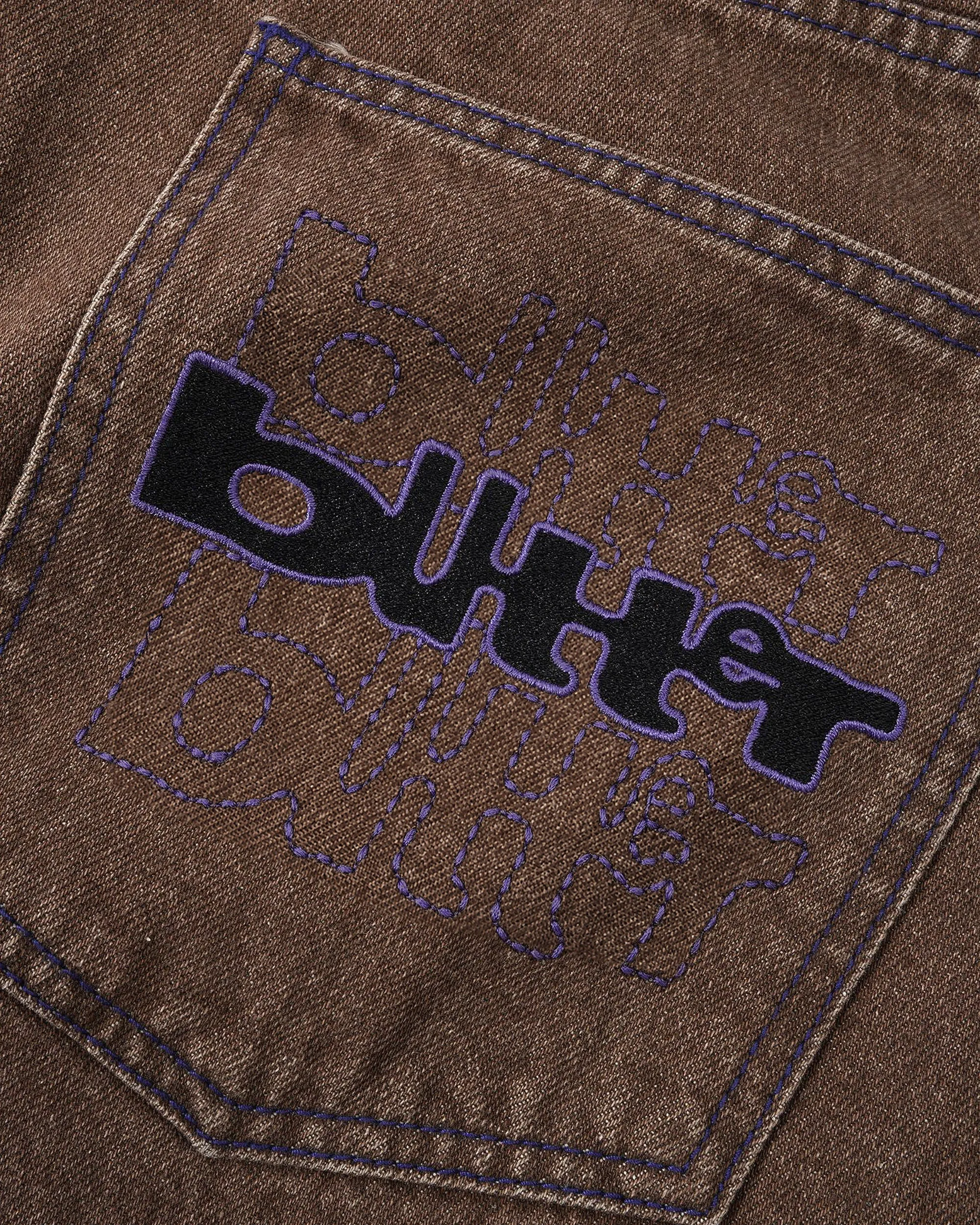Warped Denim Shorts, Washed Brown sold by Butter product image thumbnail 3