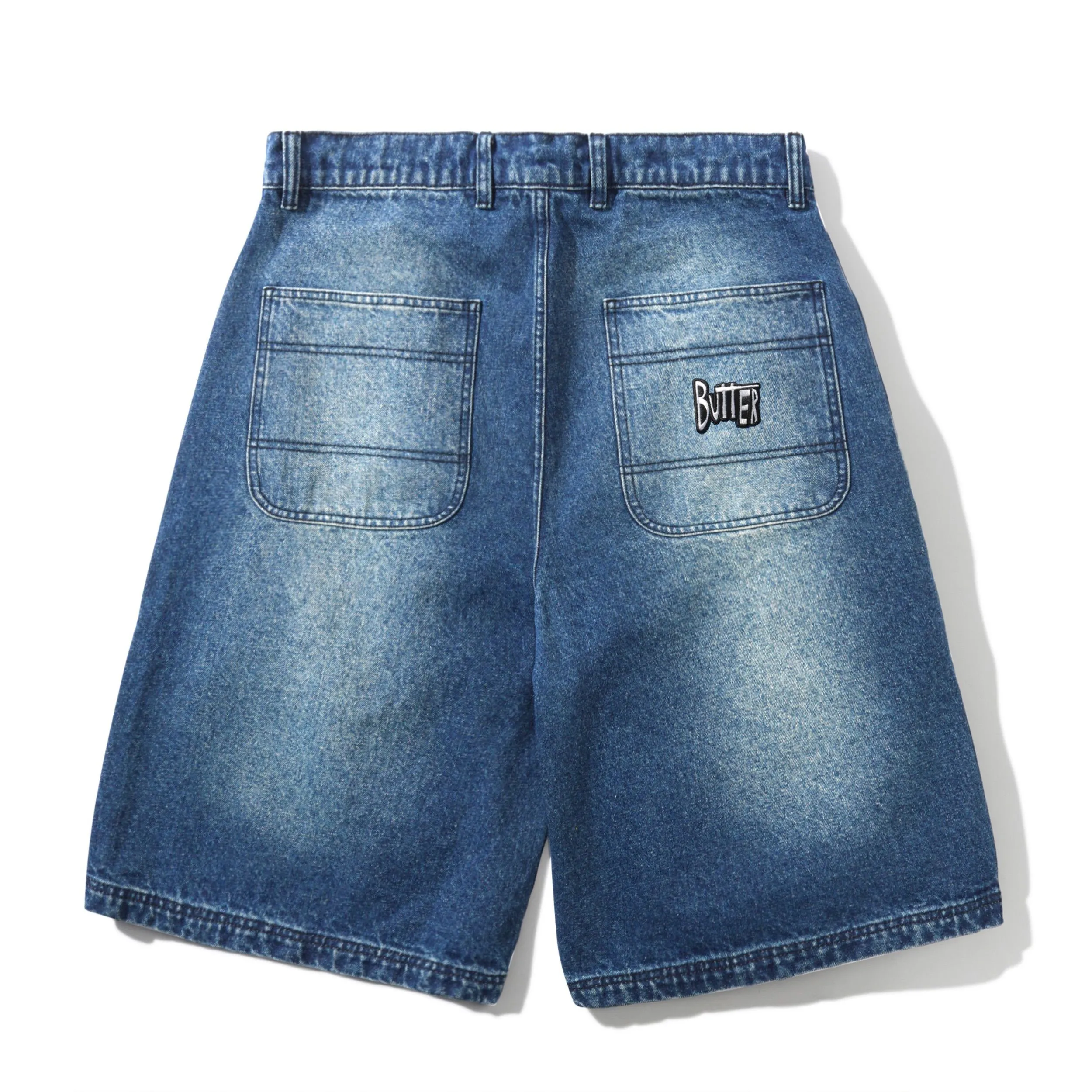 Spike Work Shorts, Distressed Indigo sold by Butter product image thumbnail 2