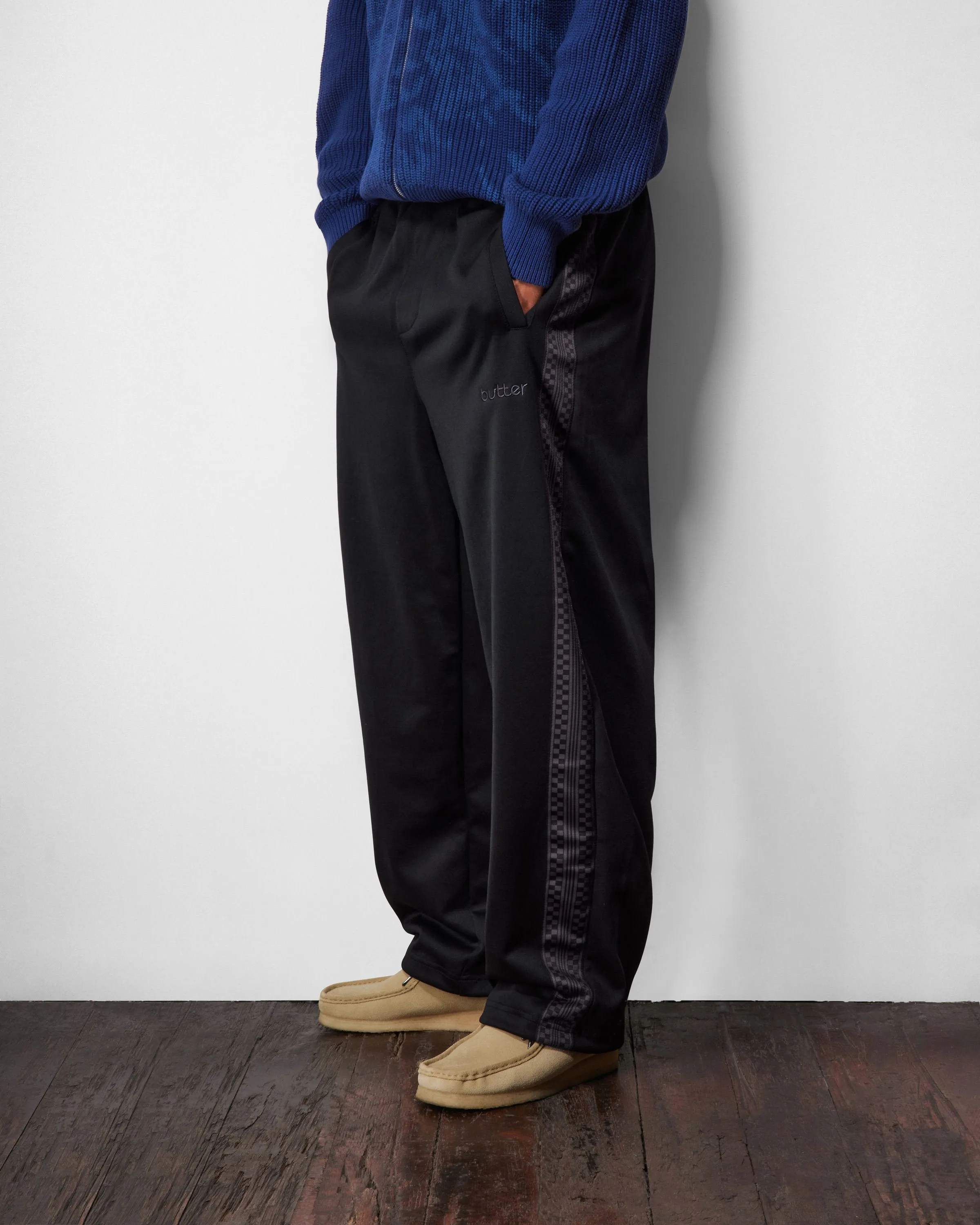 Check Tape Trackpants, Black sold by Butter product image thumbnail 2