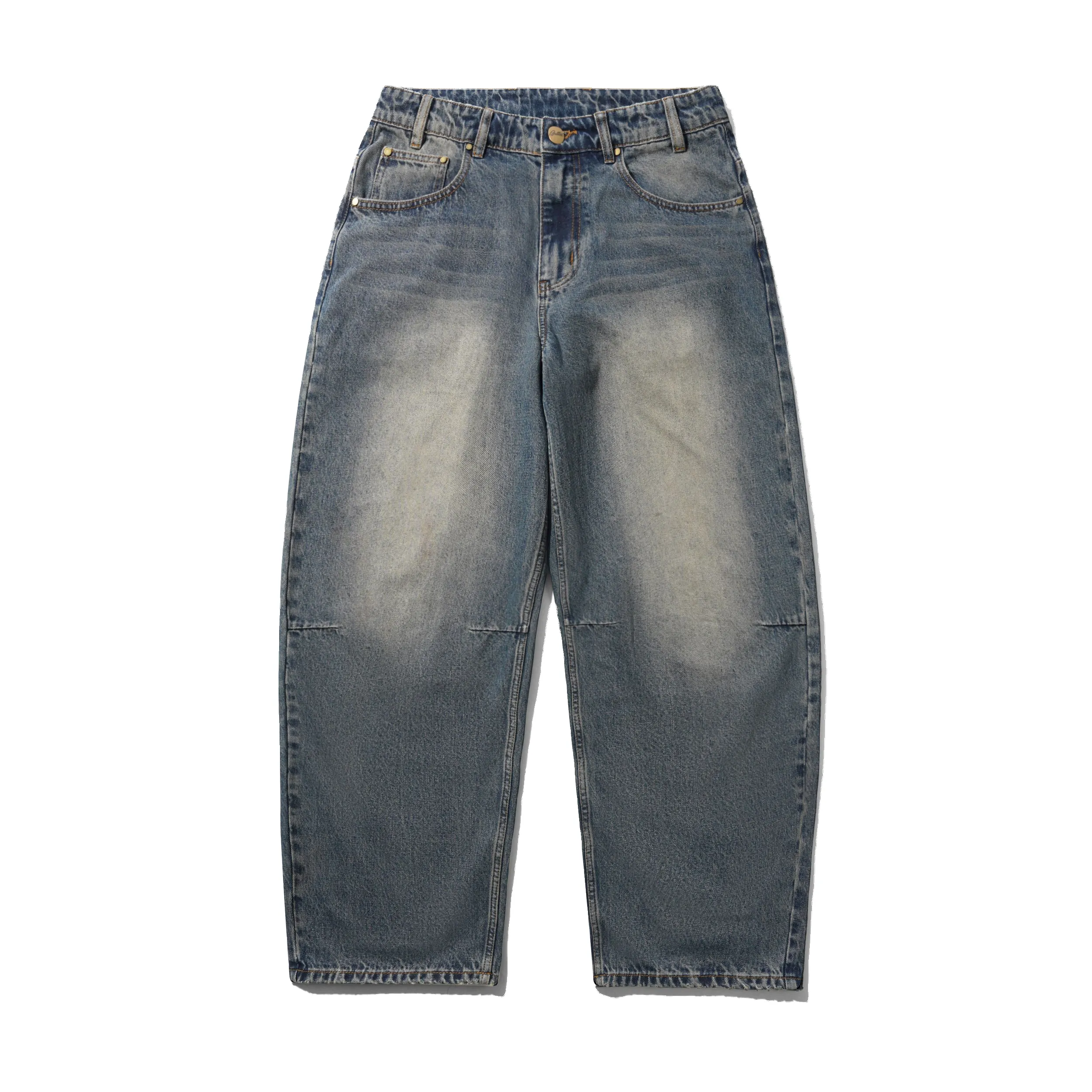 Wide Cut Denim Jeans, Dirty Wash Indigo sold by Butter