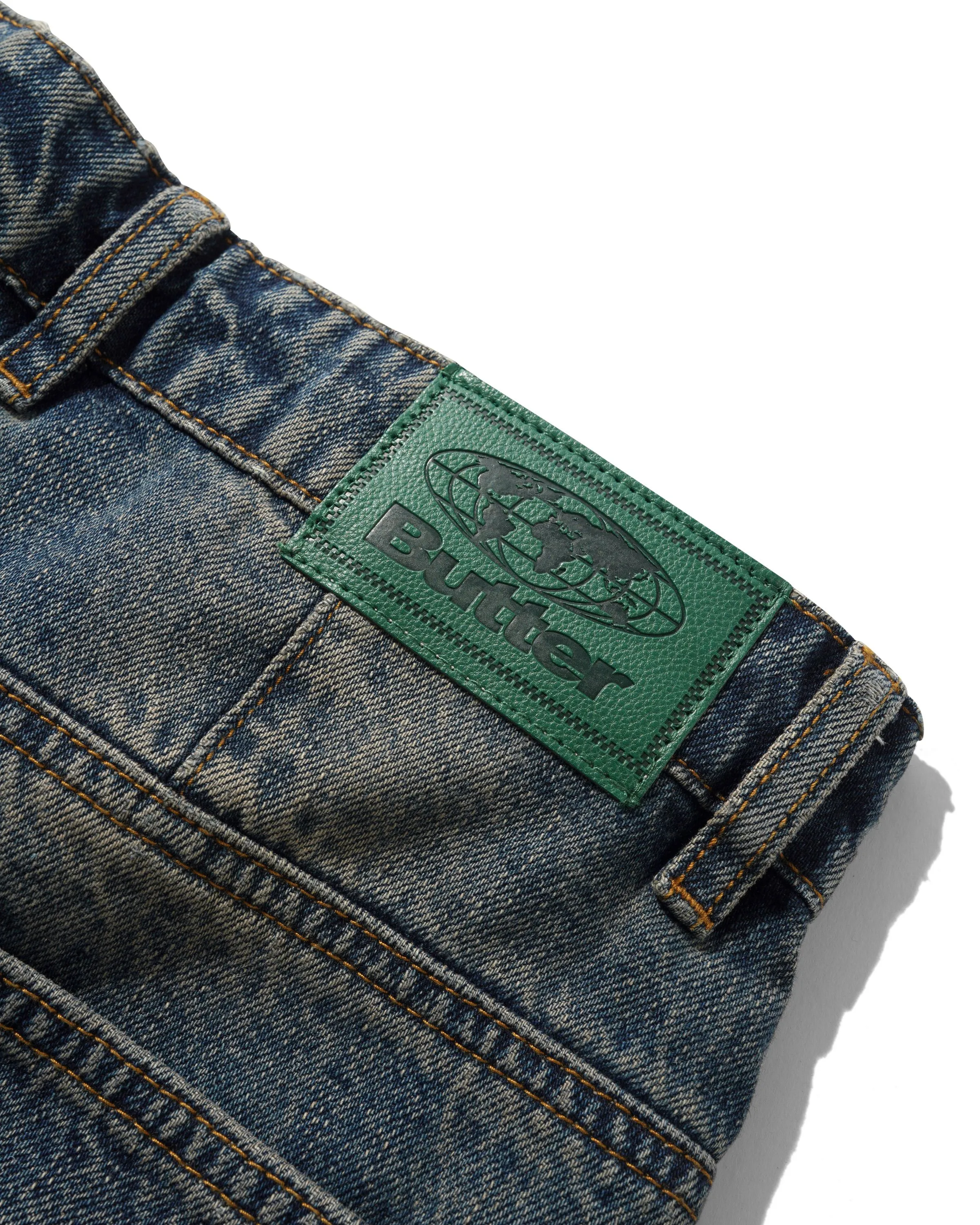 Wide Cut Denim Jeans, Dirty Wash Indigo sold by Butter product image thumbnail 5