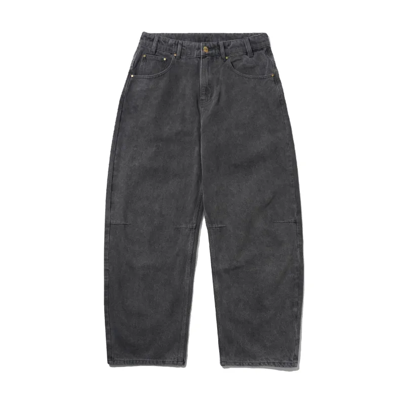 Wide Cut Denim Jeans, Rinsed Black made by Butter