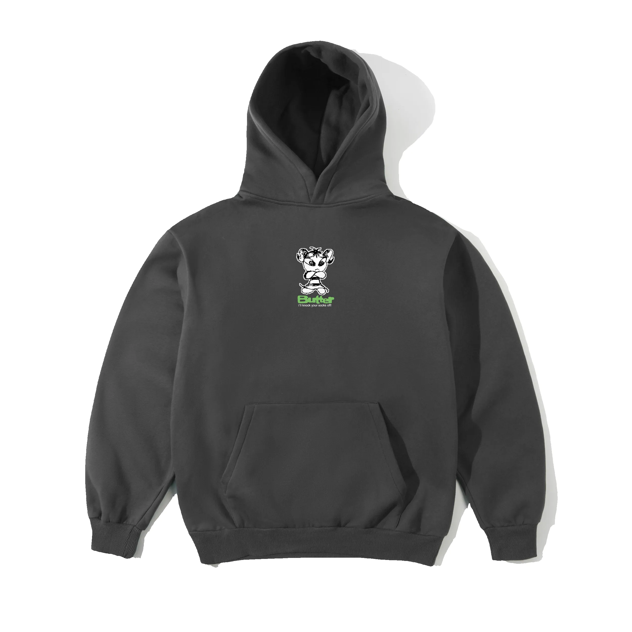 Vexed Pullover Hood, Charcoal sold by Butter