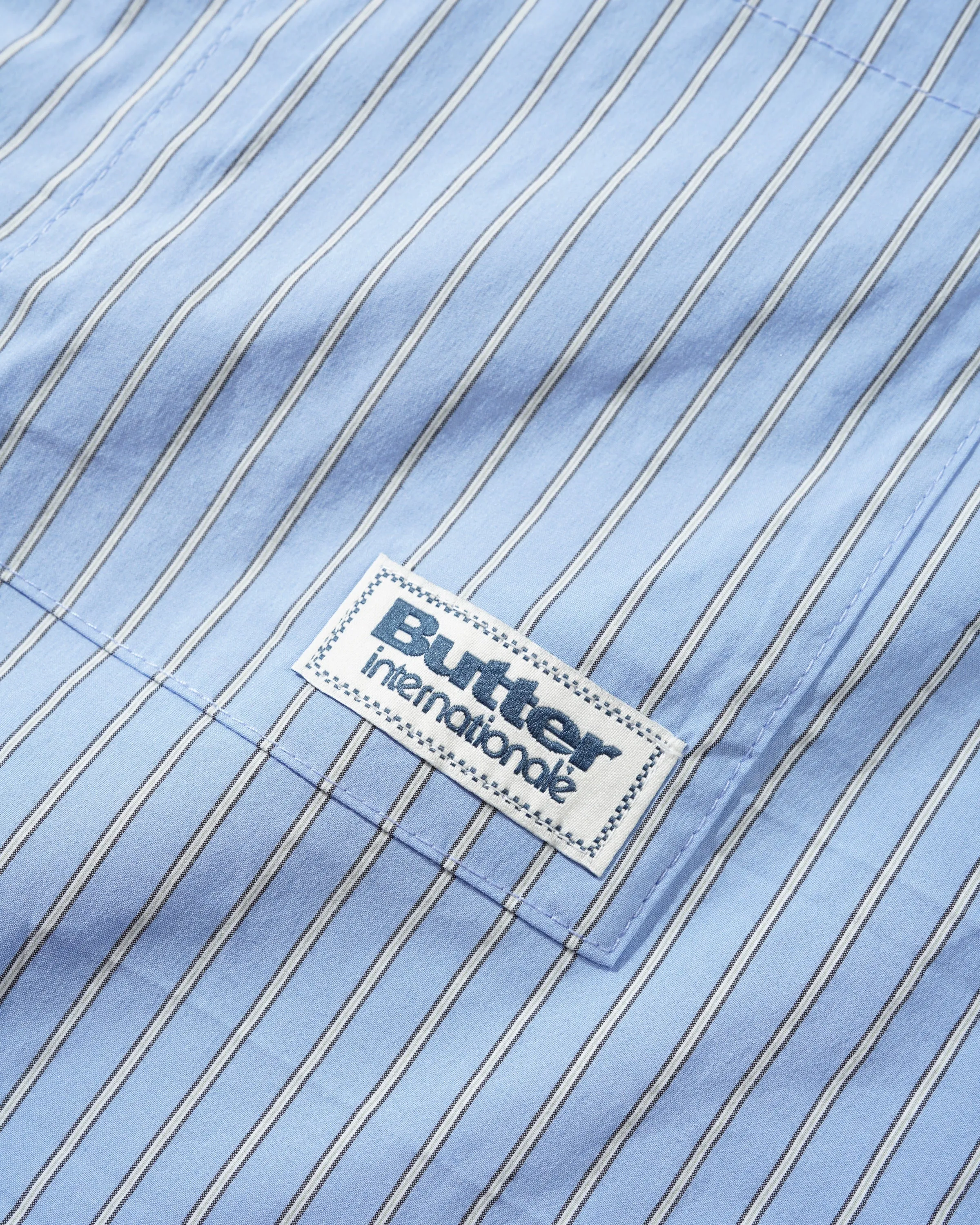 Vertical Stripe S/S Shirt, Sky Blue sold by Butter product image thumbnail 2