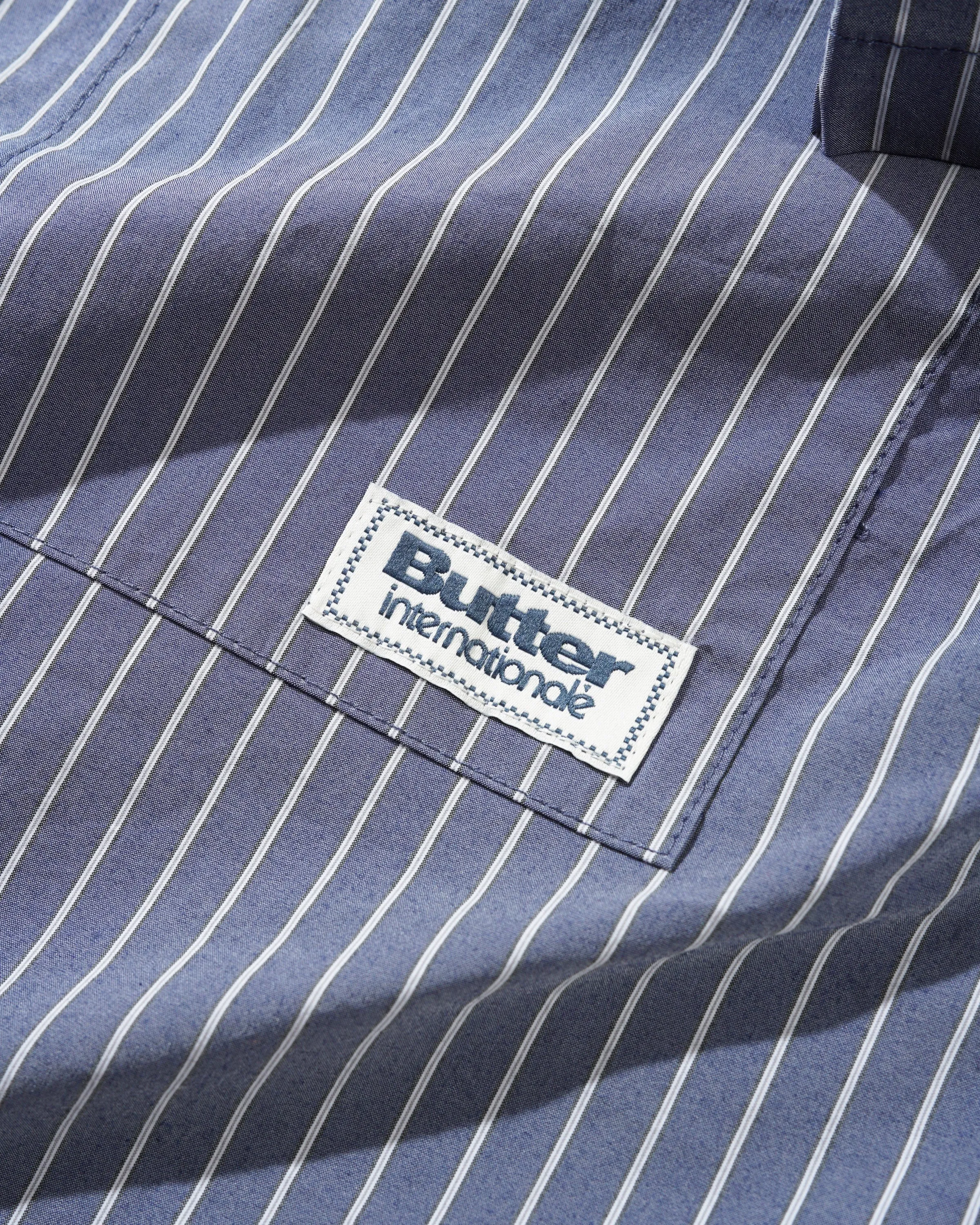 Vertical Stripe S/S Shirt, Stone Blue sold by Butter product image thumbnail 2