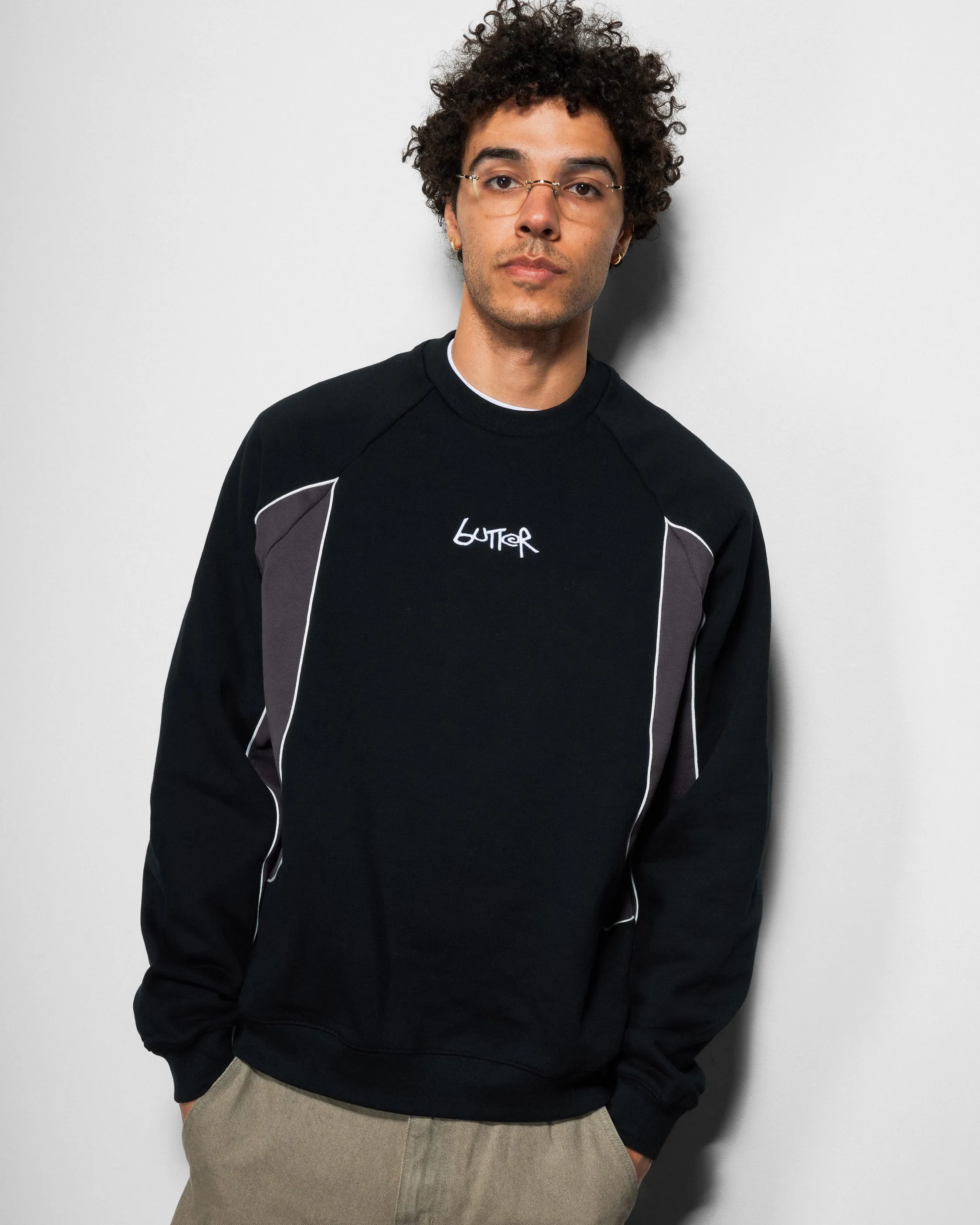 Tread Crewneck, Black / Charcoal sold by Butter product image thumbnail 2