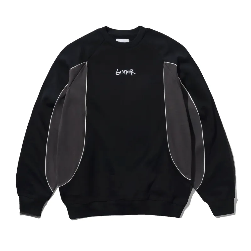 Tread Crewneck, Black / Charcoal made by Butter