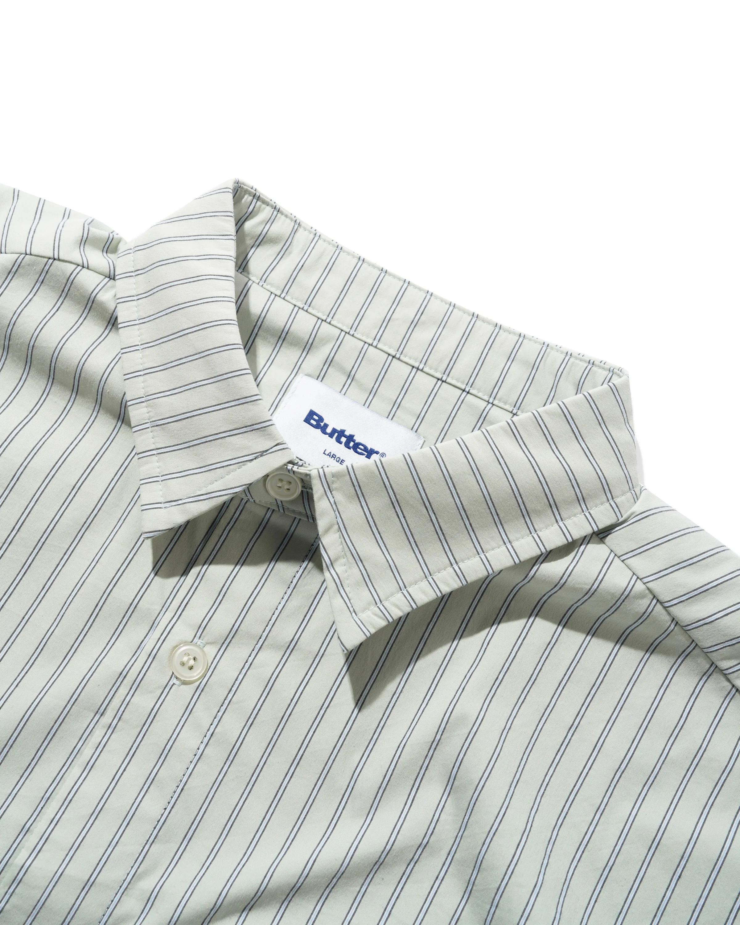 Vertical Stripe S/S Shirt, Dull Mint sold by Butter product image thumbnail 4