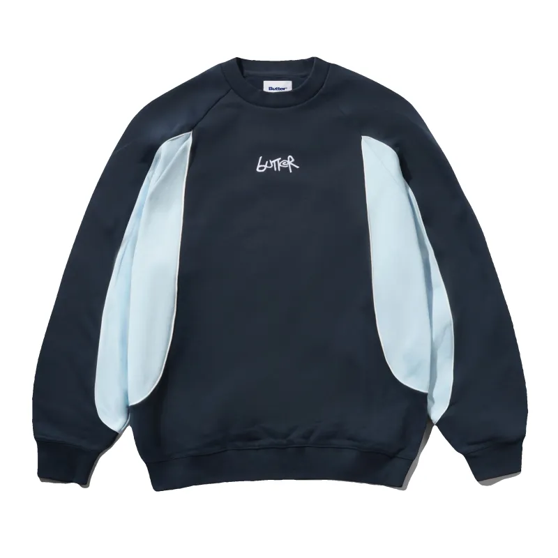 Tread Crewneck, Navy / Sky made by Butter