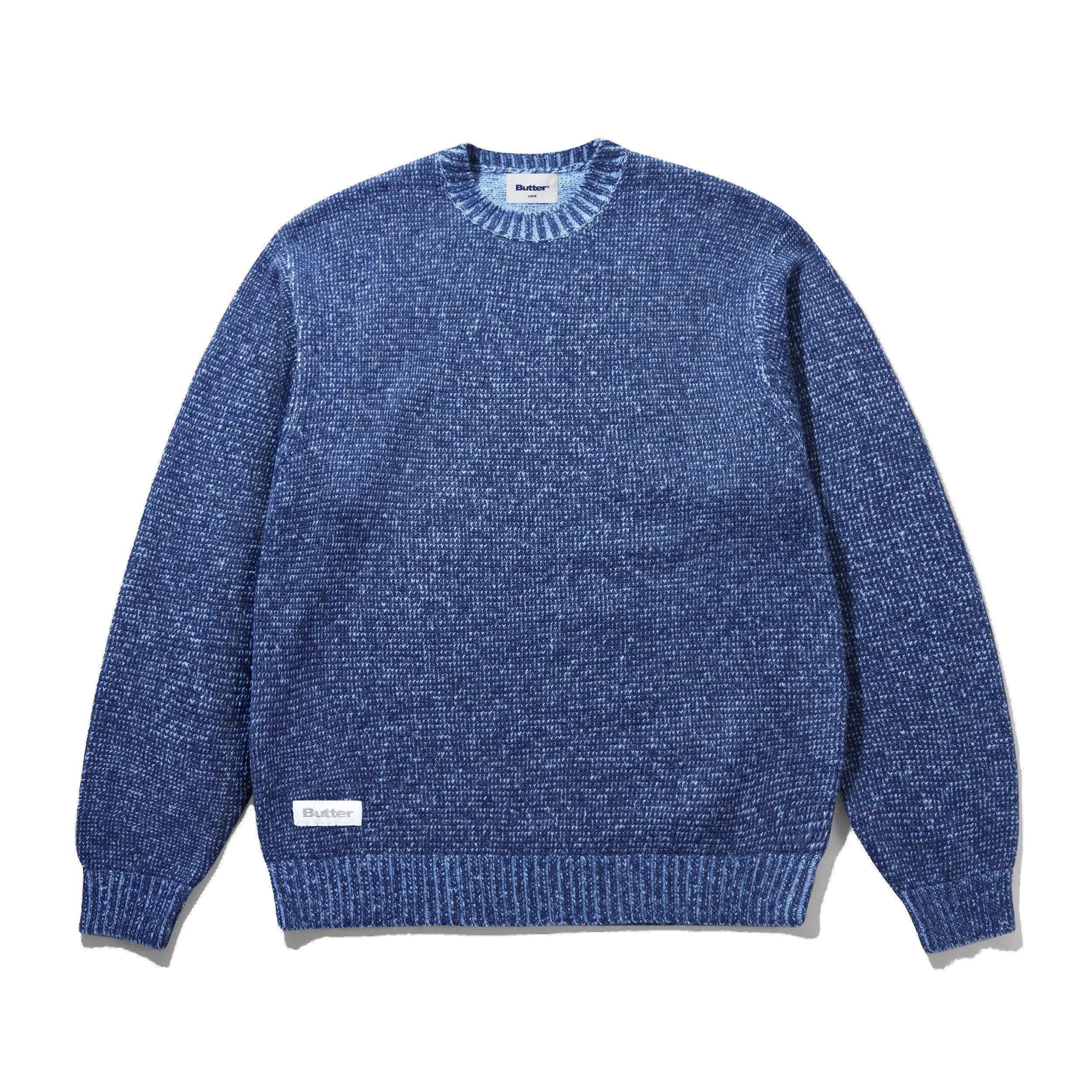 Textured Knit Sweater, Navy sold by Butter
