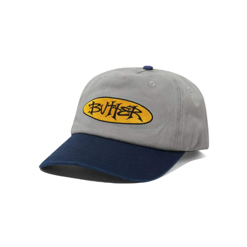 Tide 5 Panel Cap, Washed Grey / Navy made by Butter