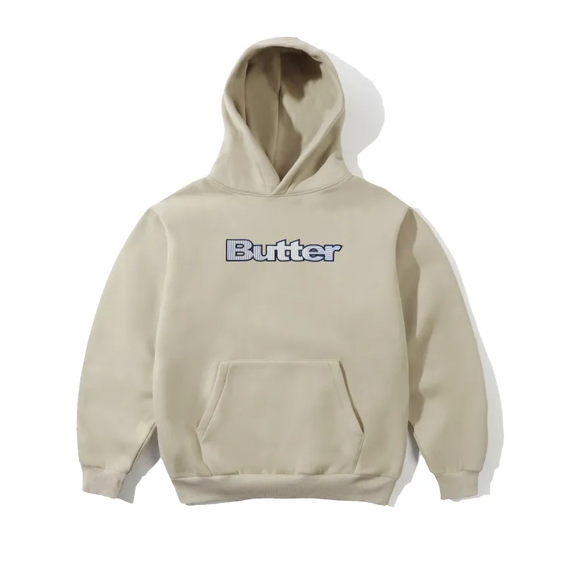 Stripe Logo Applique Pullover Hood, Oat made by Butter