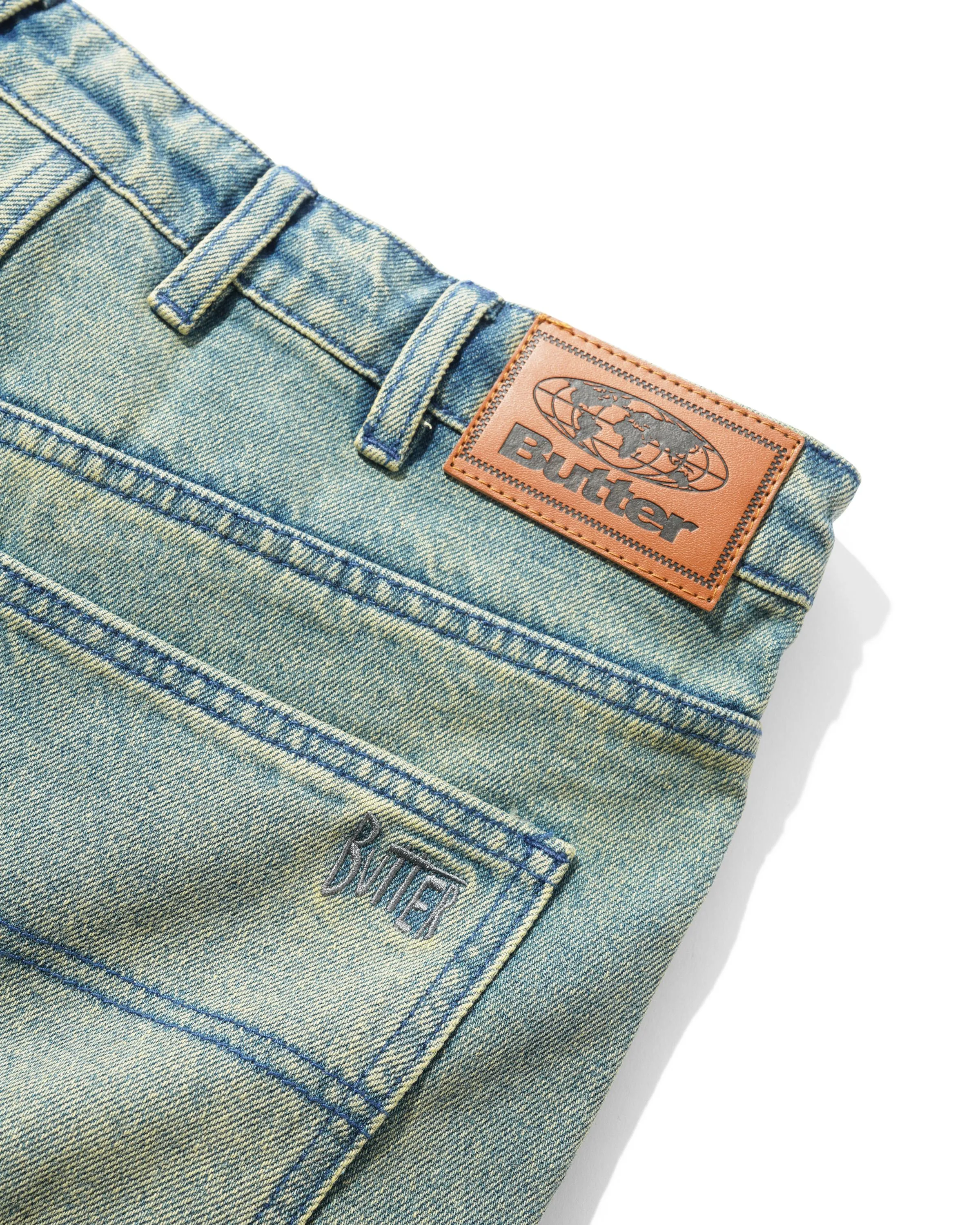 Straight Leg Denim Jeans, Dirty Wash Blue sold by Butter product image thumbnail 4