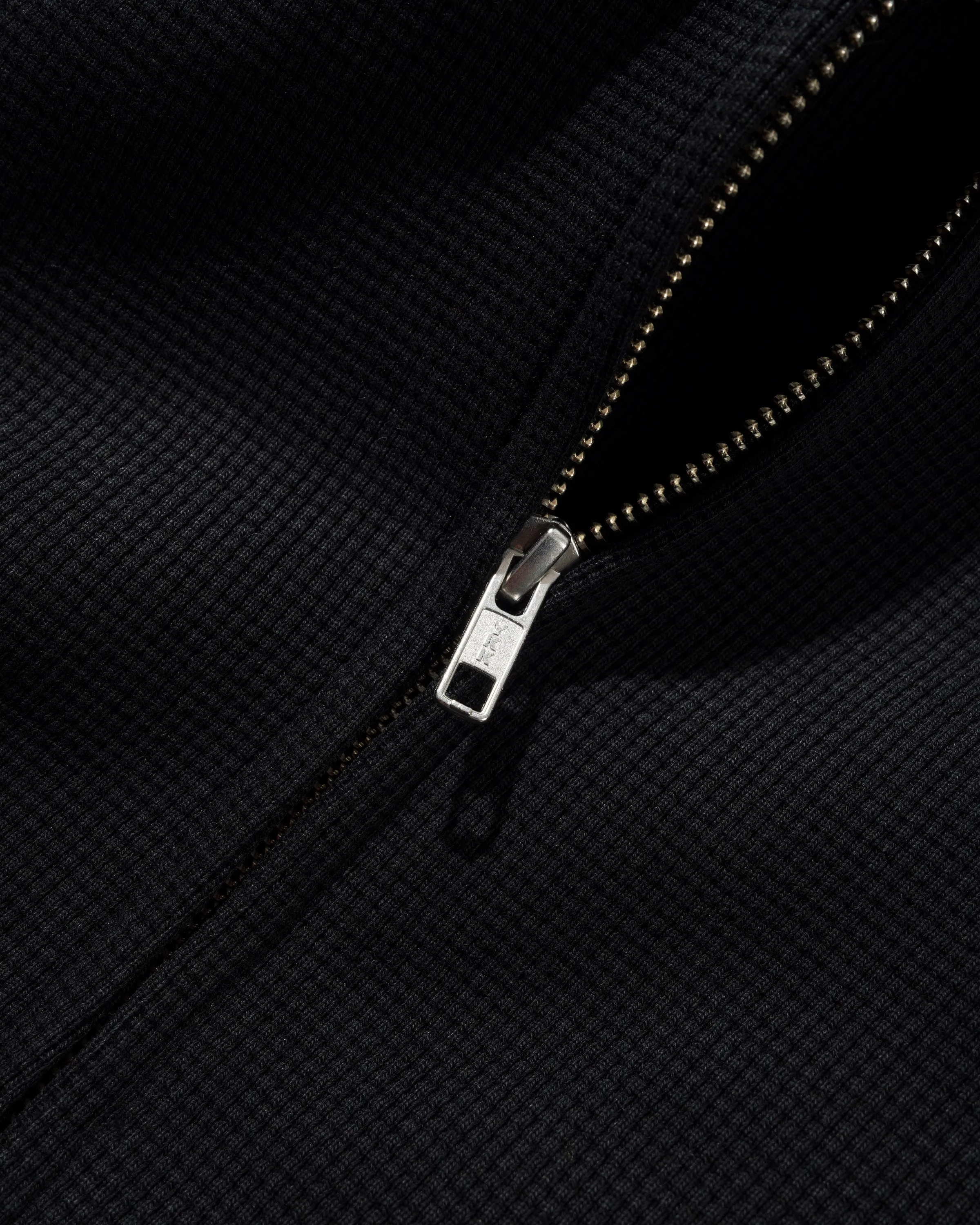 Stars Waffle Zip-Thru Hood, Black sold by Butter product image thumbnail 5