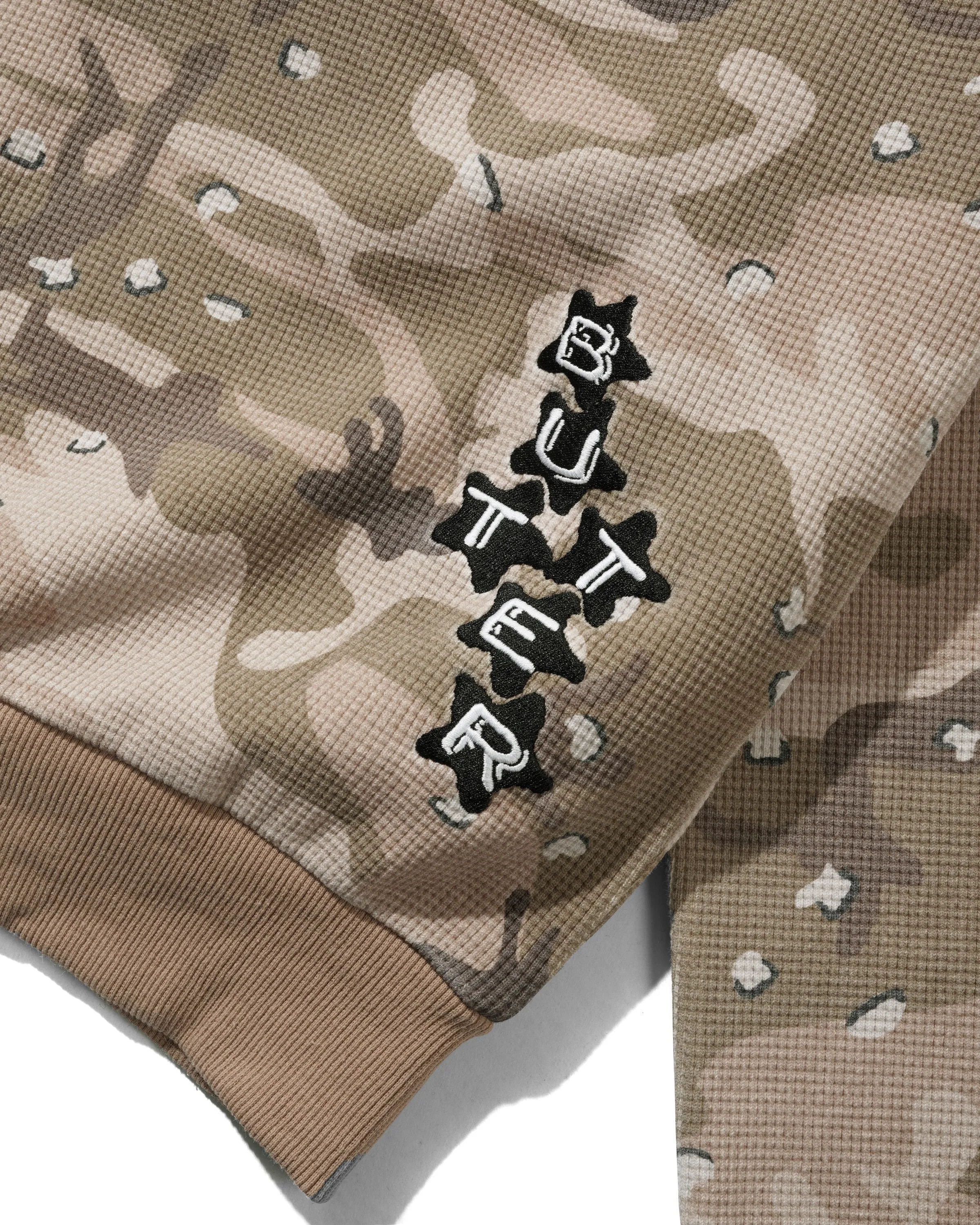 Stars Waffle Zip-Thru Hood, Desert Camo sold by Butter product image thumbnail 5
