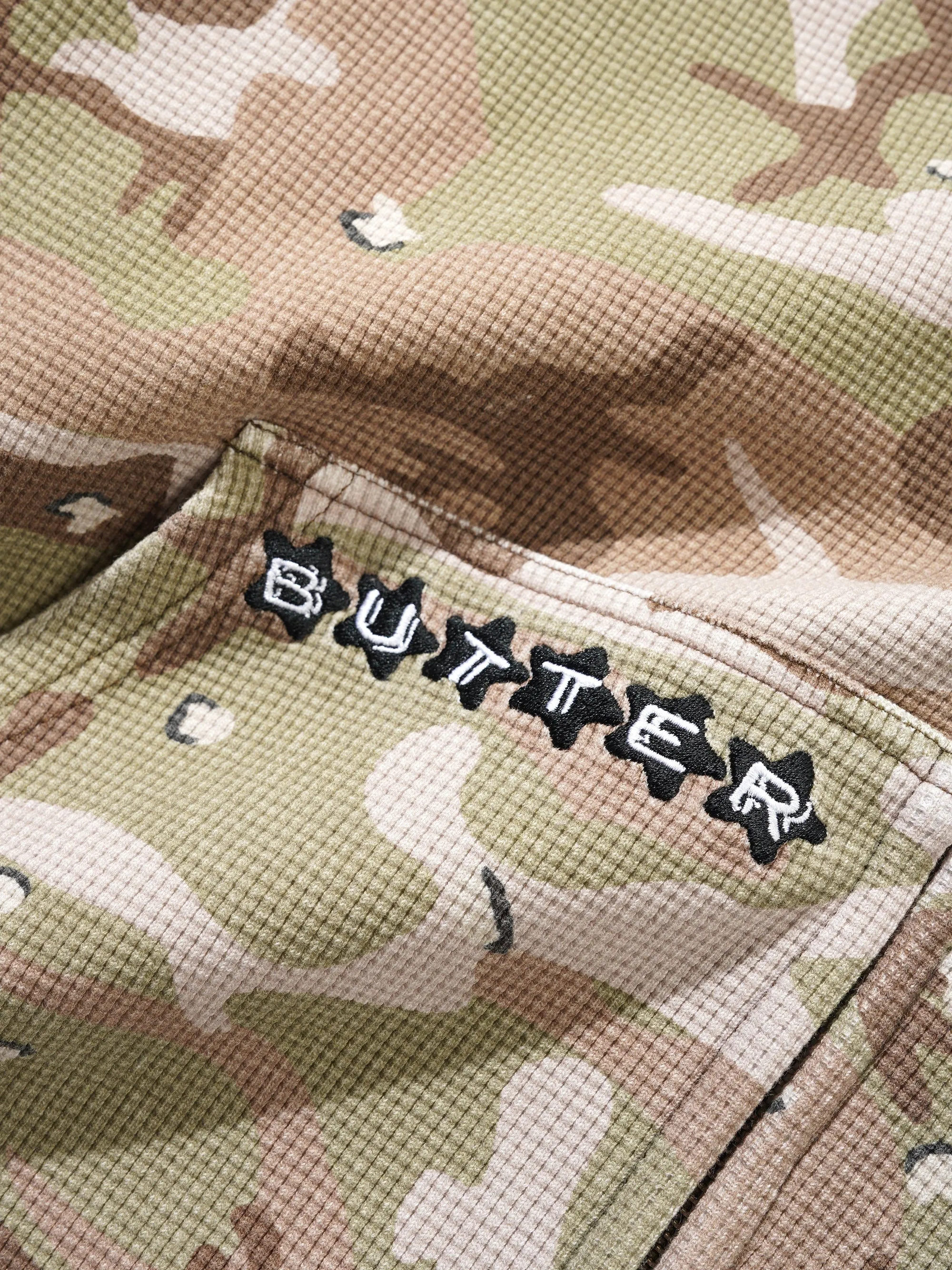 Stars Waffle Zip-Thru Hood, Desert Camo sold by Butter product image thumbnail 3