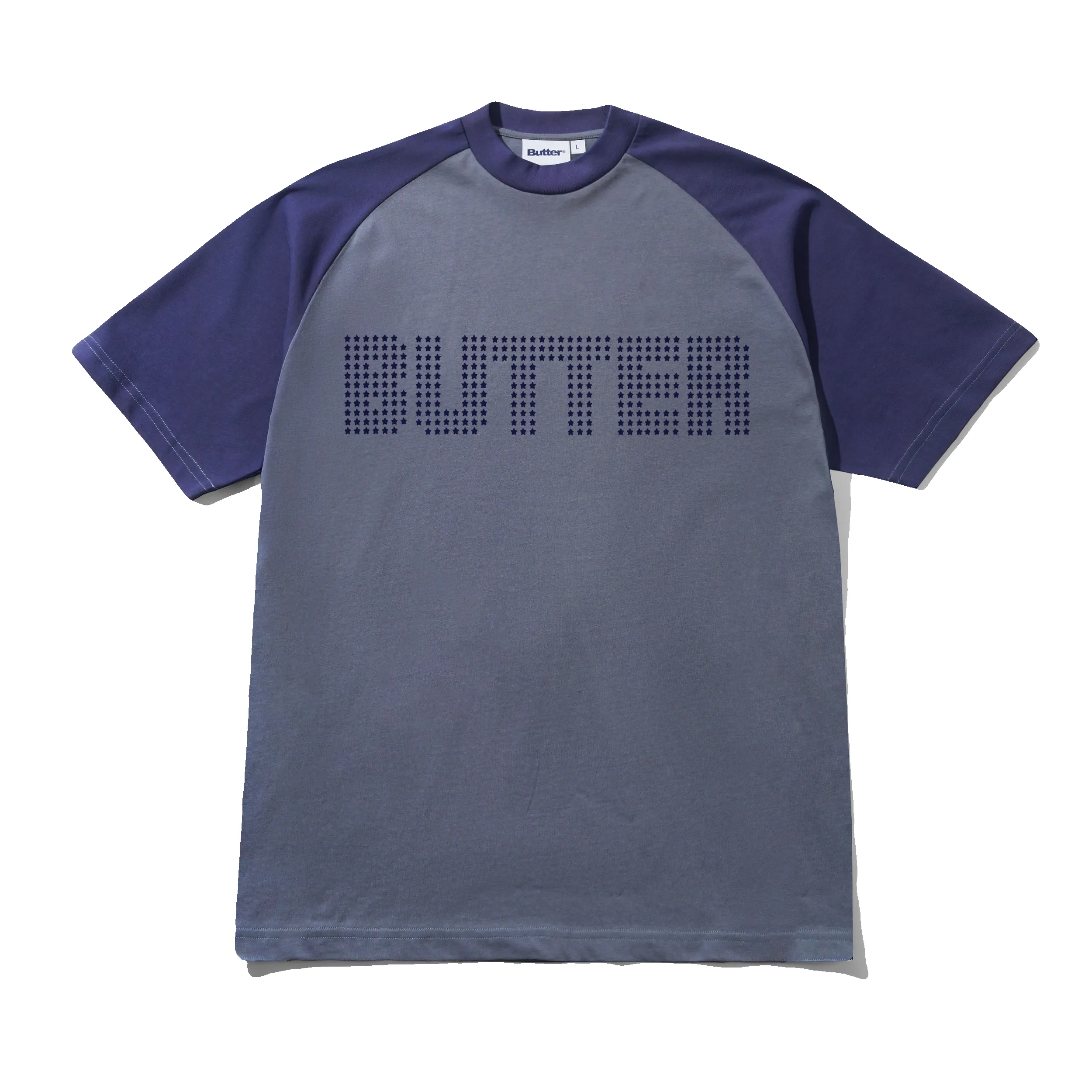 Stars Raglan Tee, Navy sold by Butter