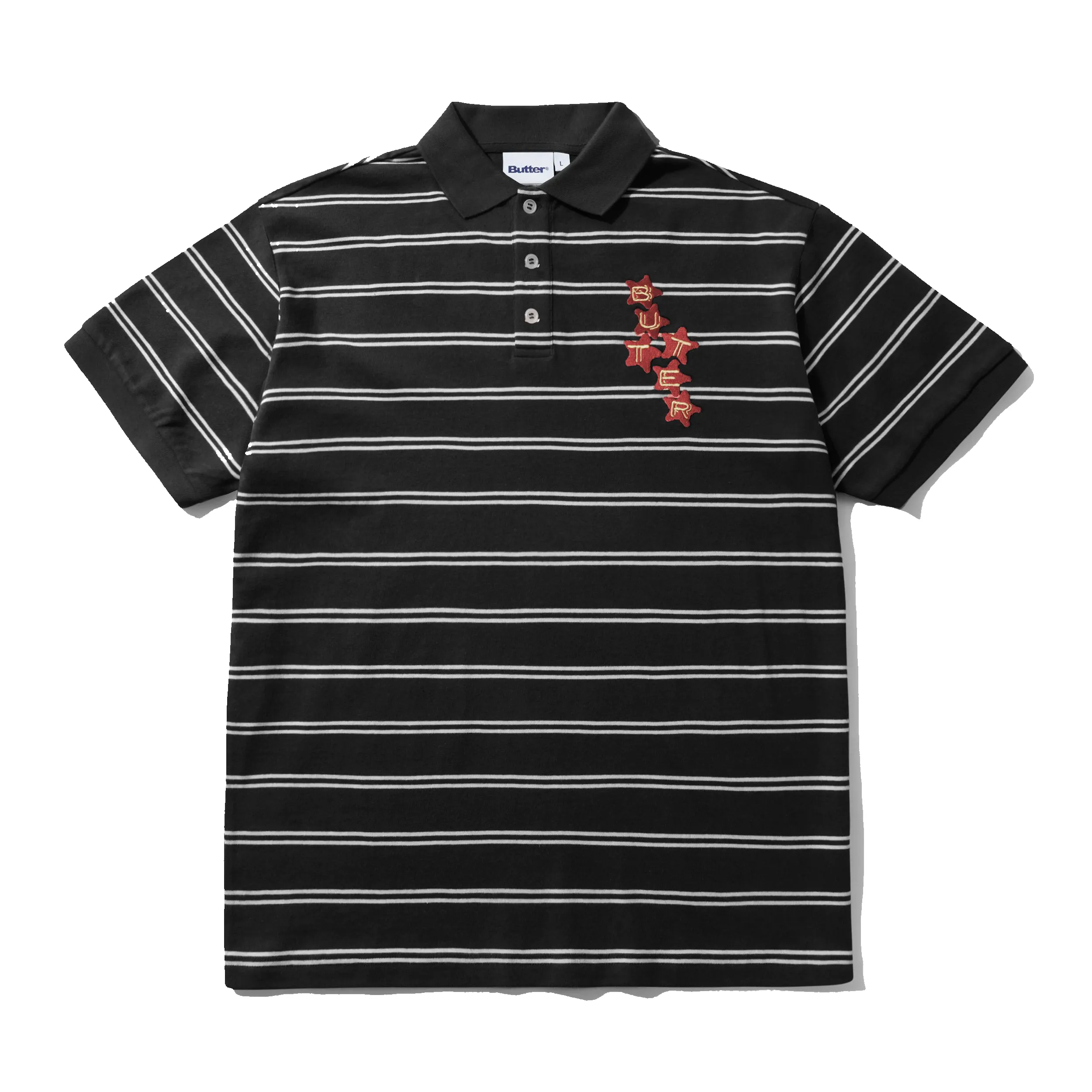 Stars Polo S/S Shirt, Black sold by Butter