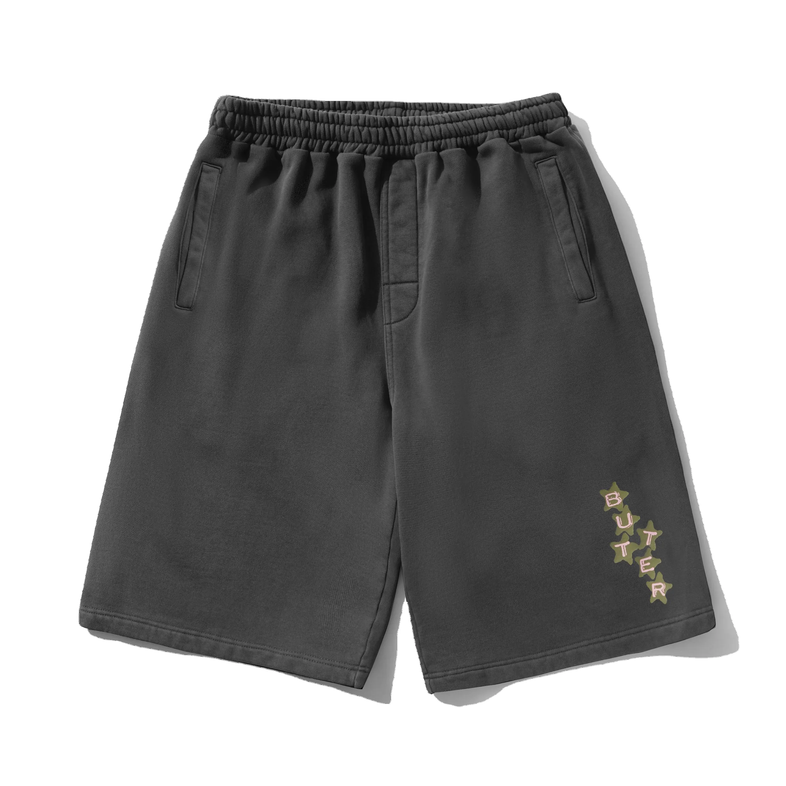 Stars Fleece Shorts, Washed Black sold by Butter