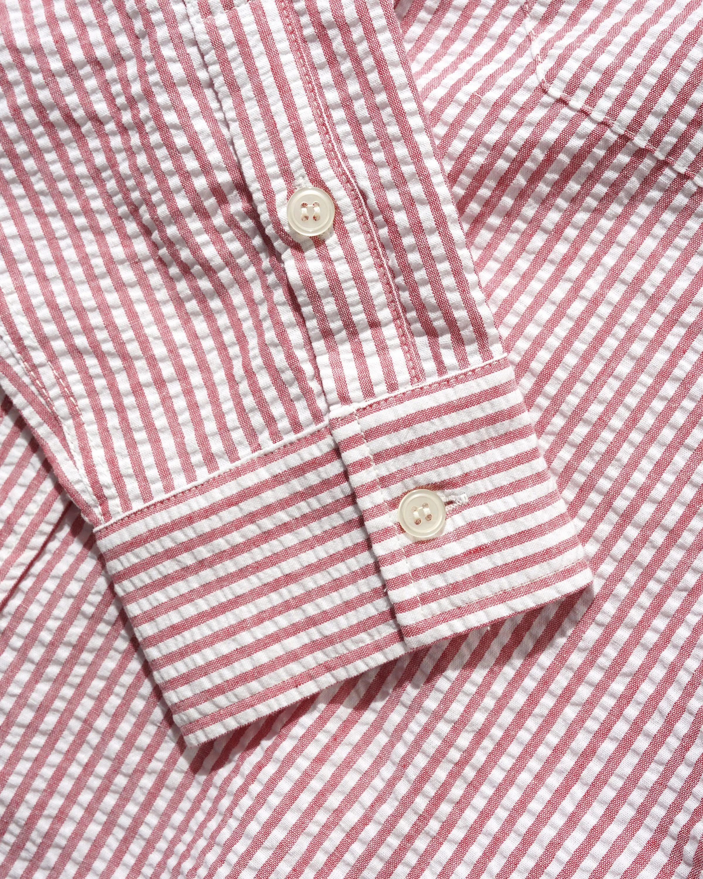 Seersucker Striped Shirt, Red sold by Butter product image thumbnail 3