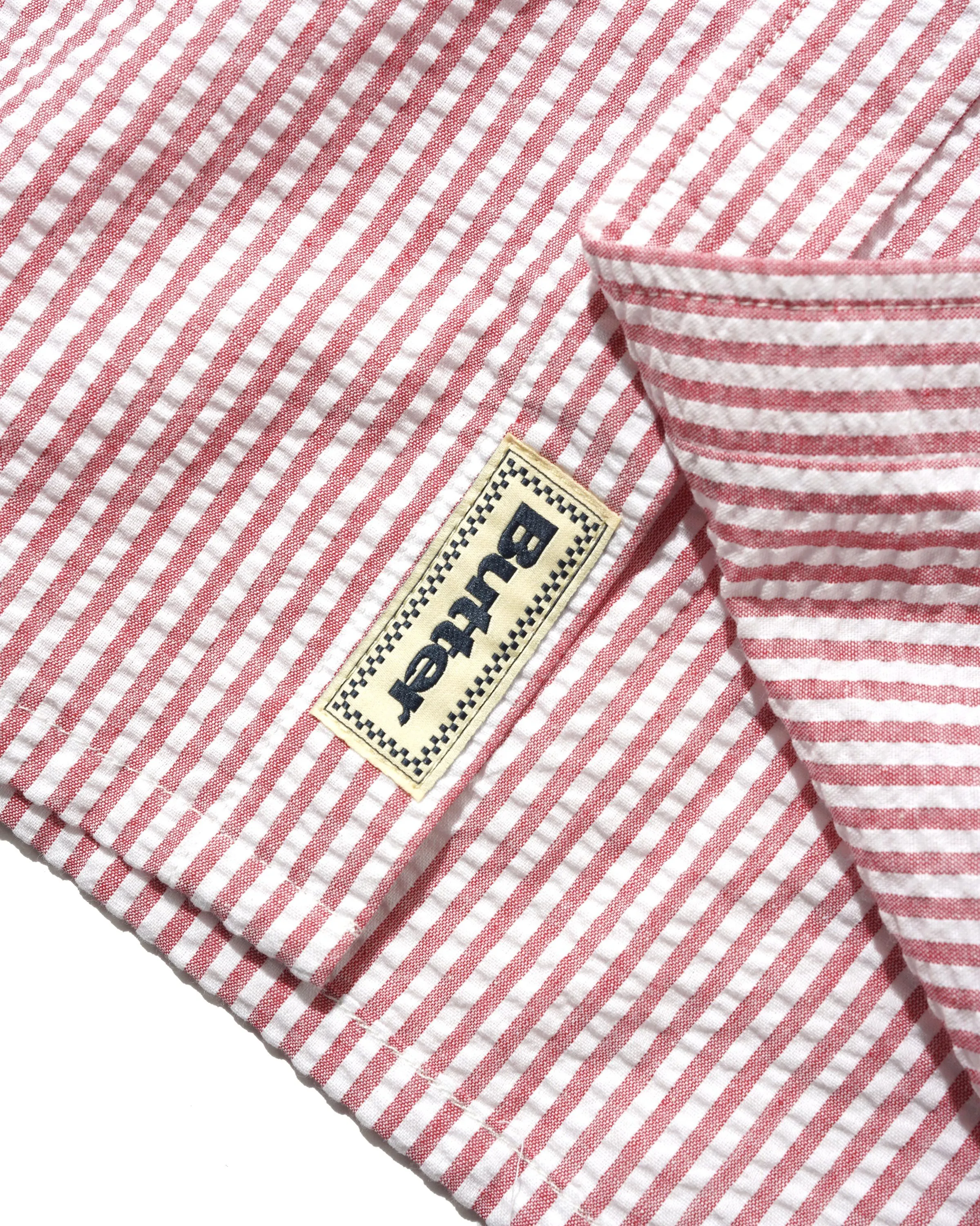 Seersucker Striped Shirt, Red sold by Butter product image thumbnail 5