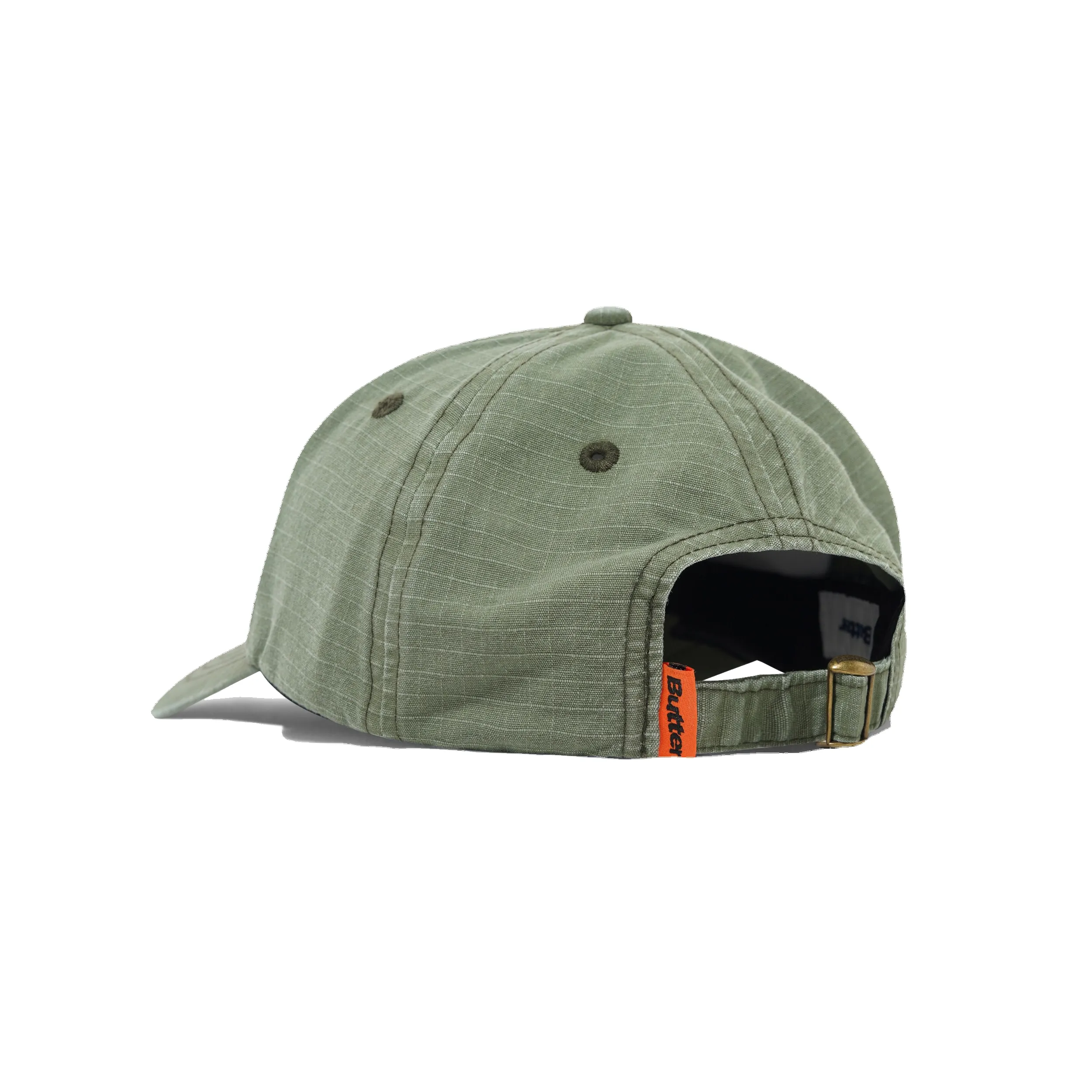 Ripstop Rounded Logo 6 Panel Cap, Washed Army sold by Butter product image thumbnail 2