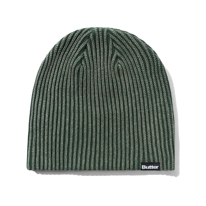 Ribbed Skully Beanie, Washed Forest made by Butter