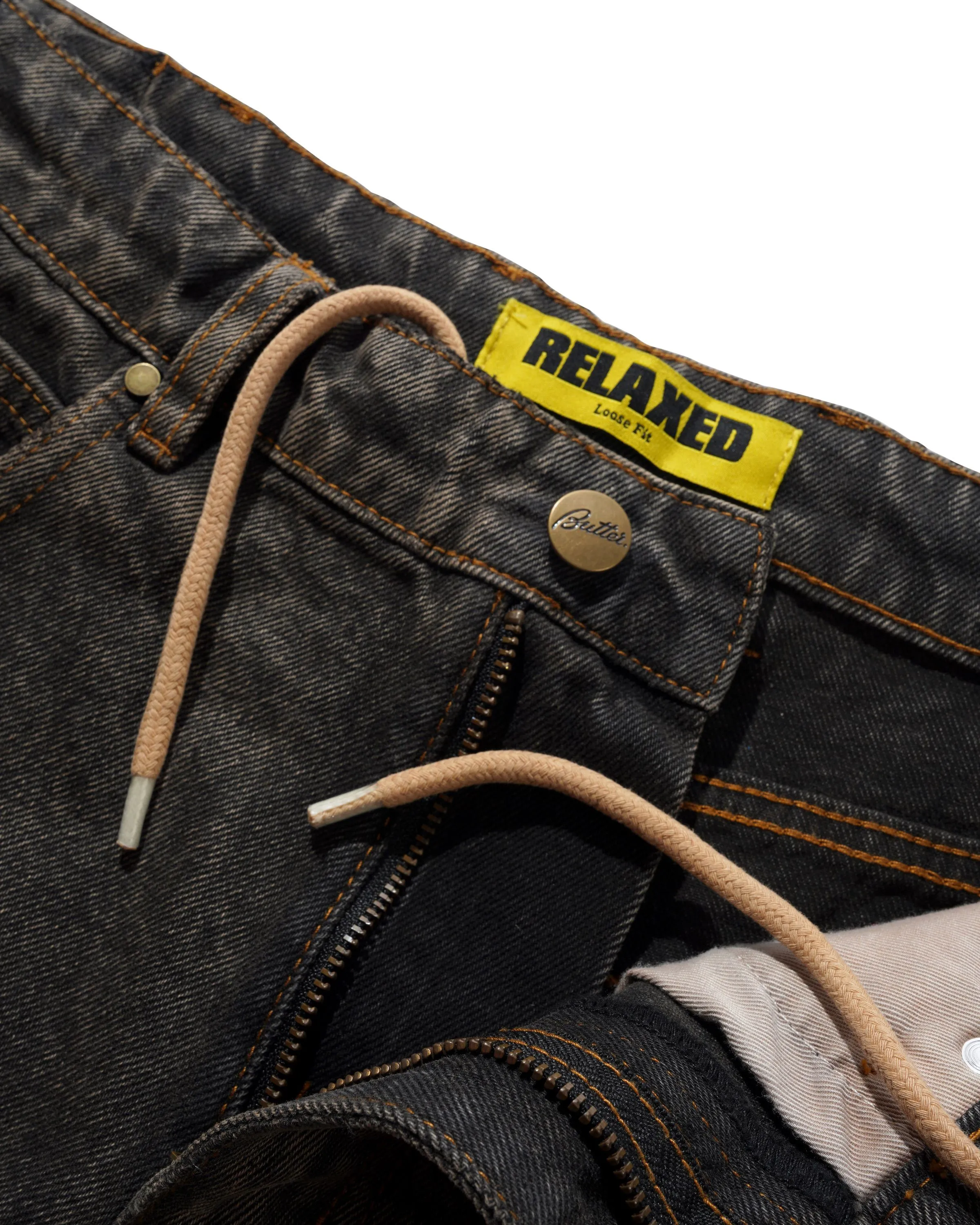 Relaxed Denim Jeans, Faded Charcoal sold by Butter product image thumbnail 3
