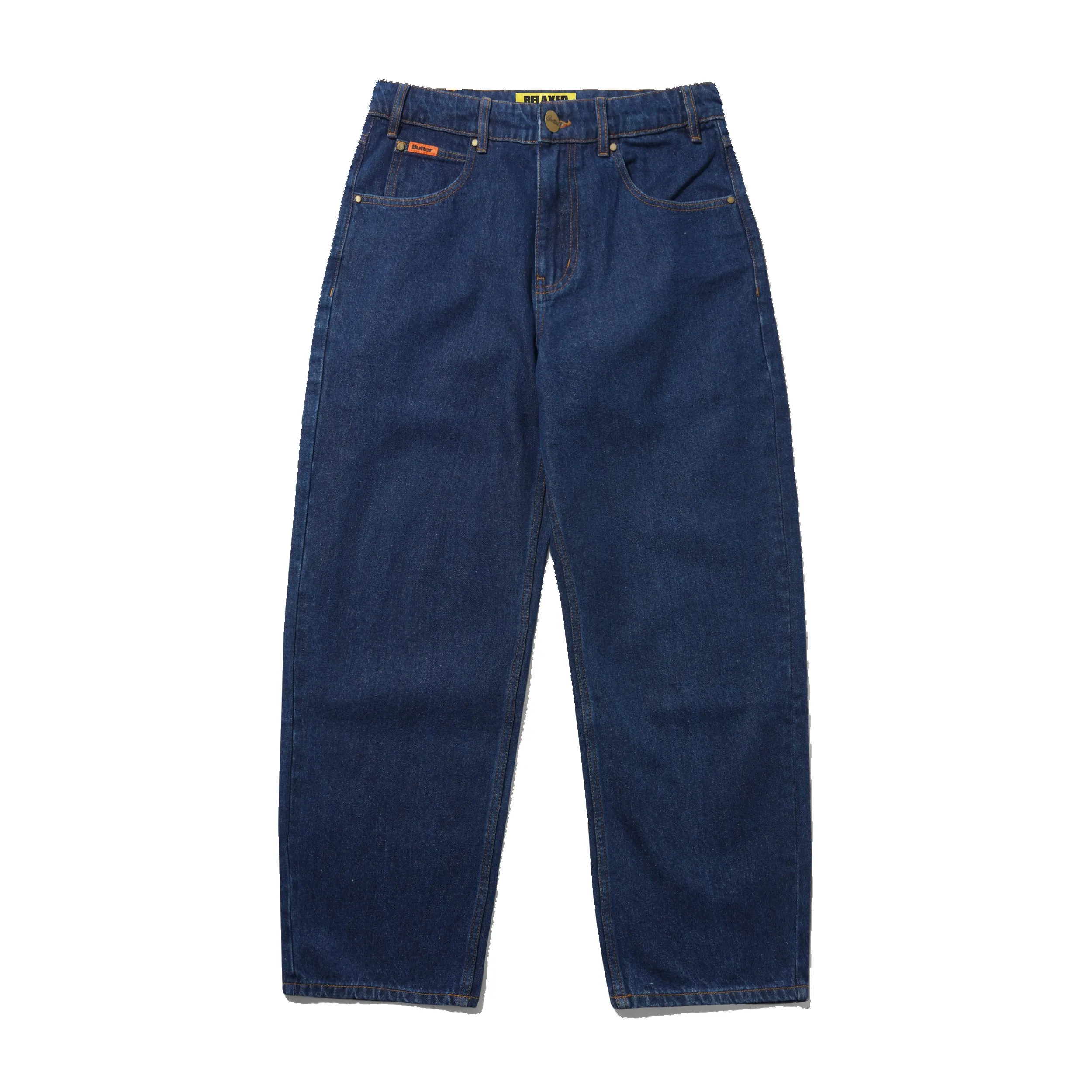 Relaxed Denim Jeans, Dark Indigo sold by Butter