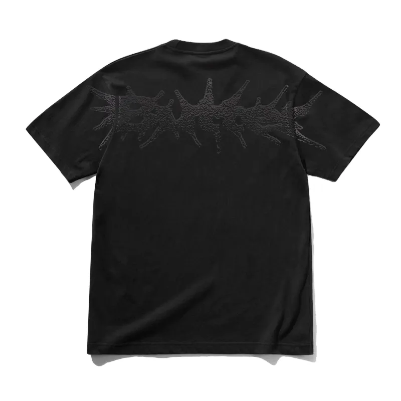 Nail Shoulder Print Tee, Black made by Butter