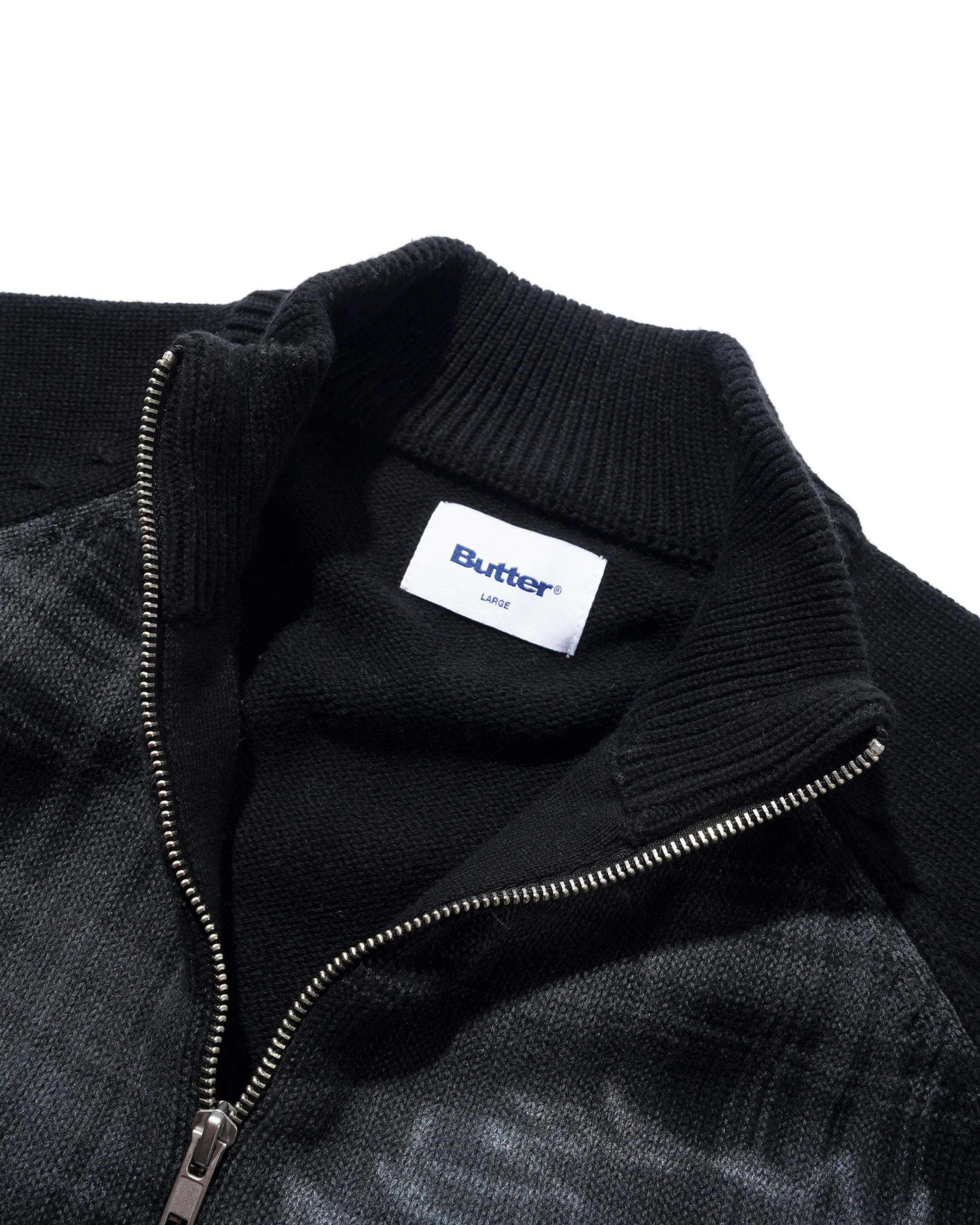 Mustang Zip-Thru Knit Sweater, Black sold by Butter product image thumbnail 3