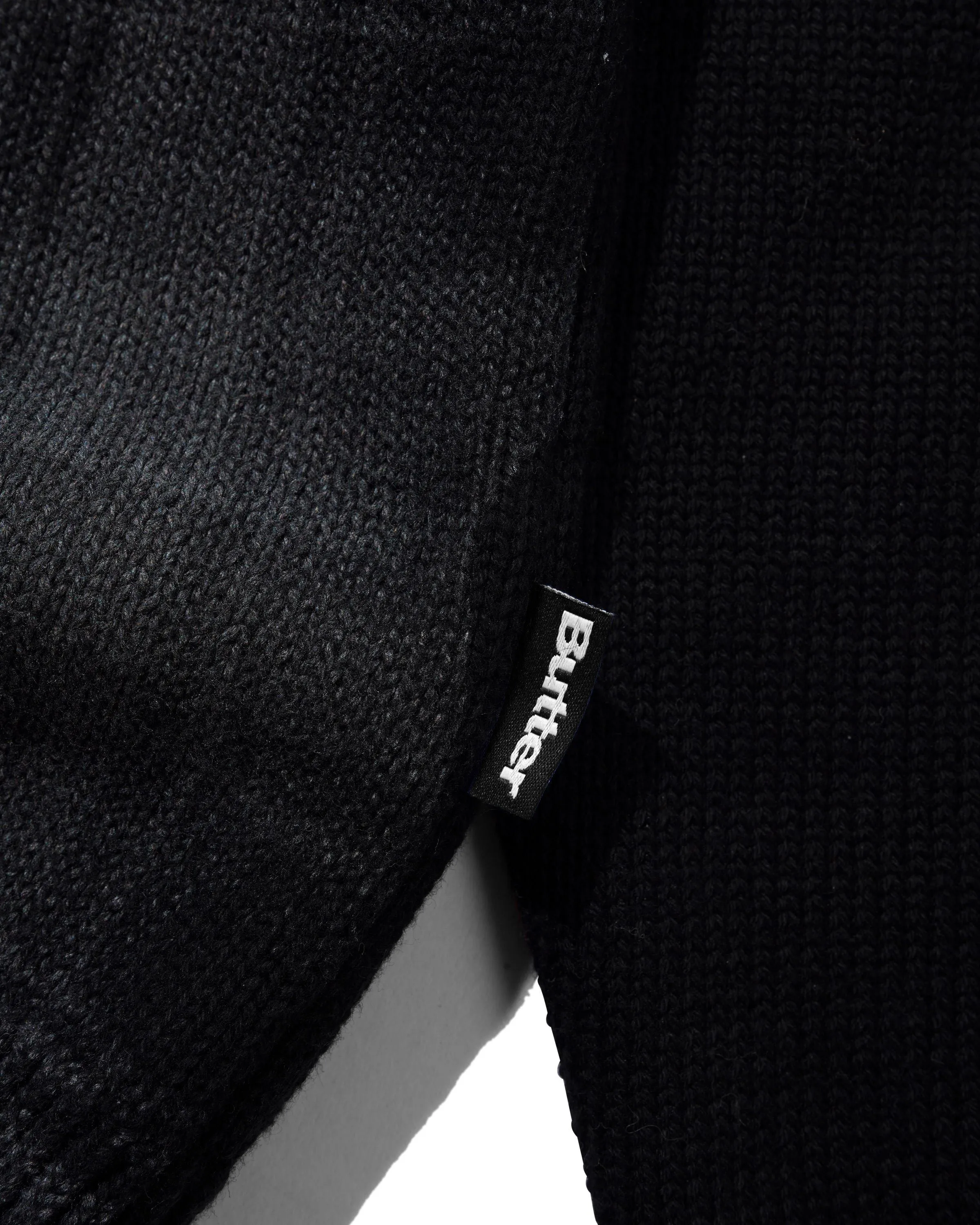 Mustang Zip-Thru Knit Sweater, Black sold by Butter product image thumbnail 4