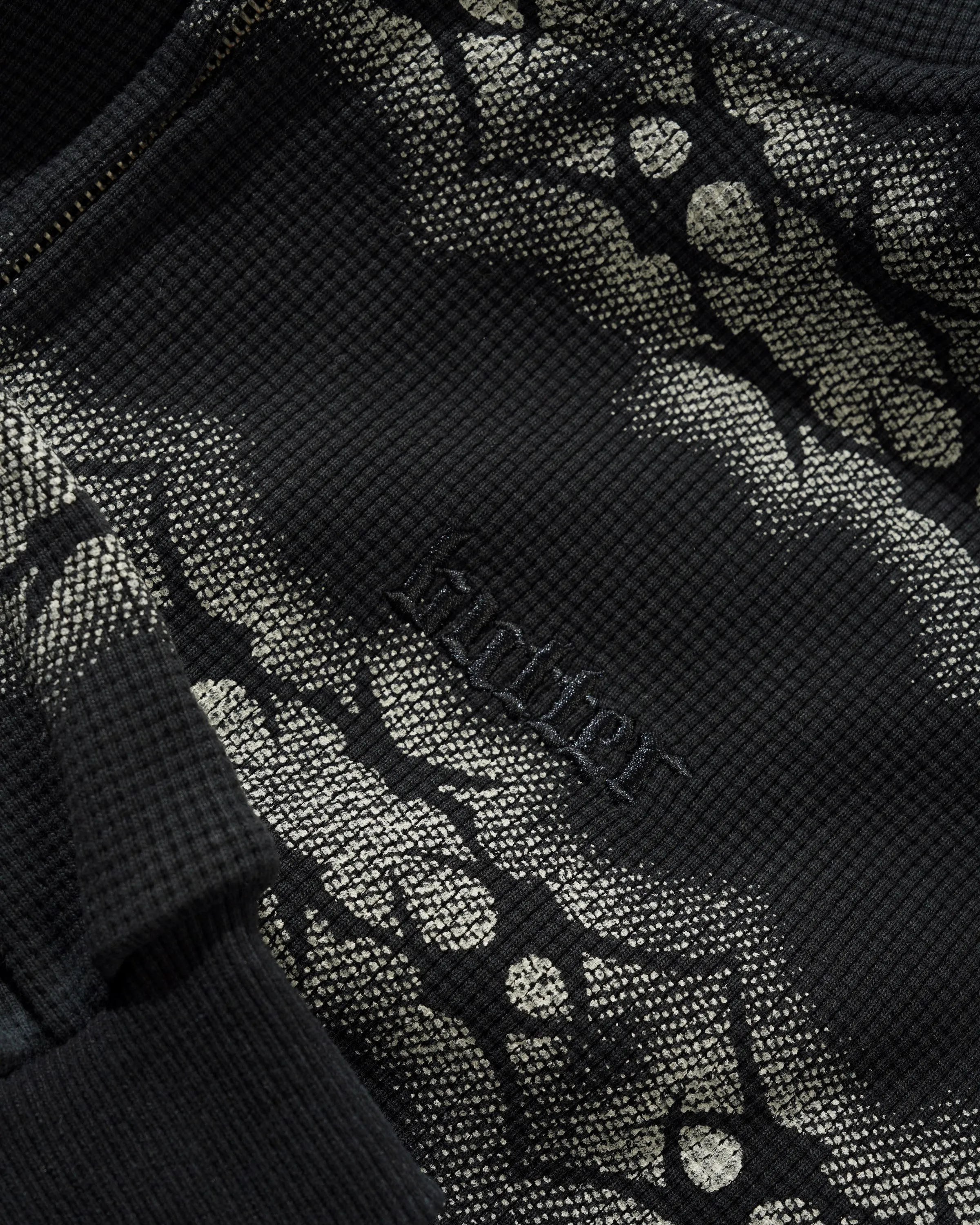 Faded Waffle Zip-Thru Hood, Washed Black sold by Butter product image thumbnail 3