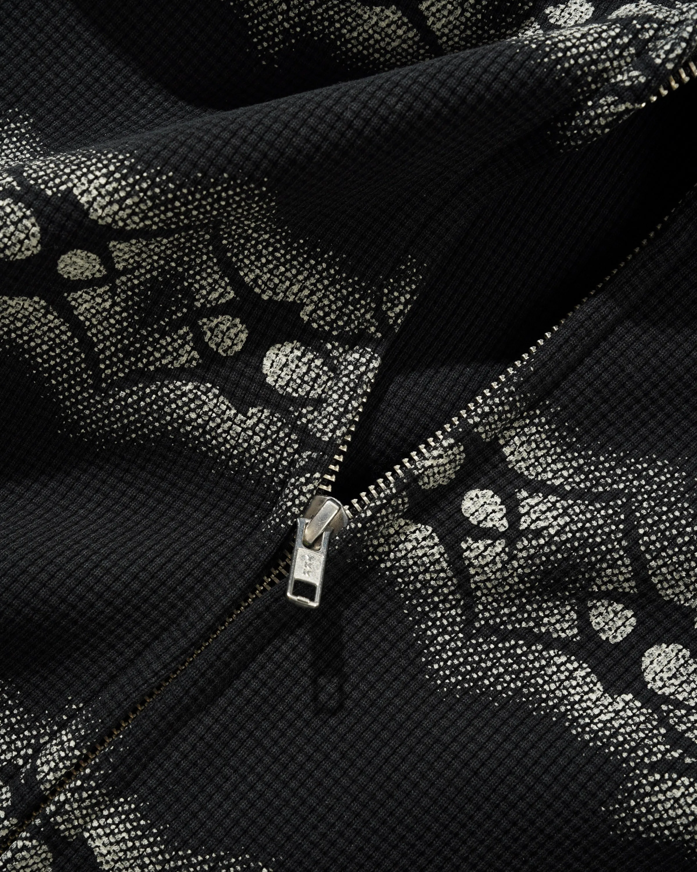 Faded Waffle Zip-Thru Hood, Washed Black sold by Butter product image thumbnail 2