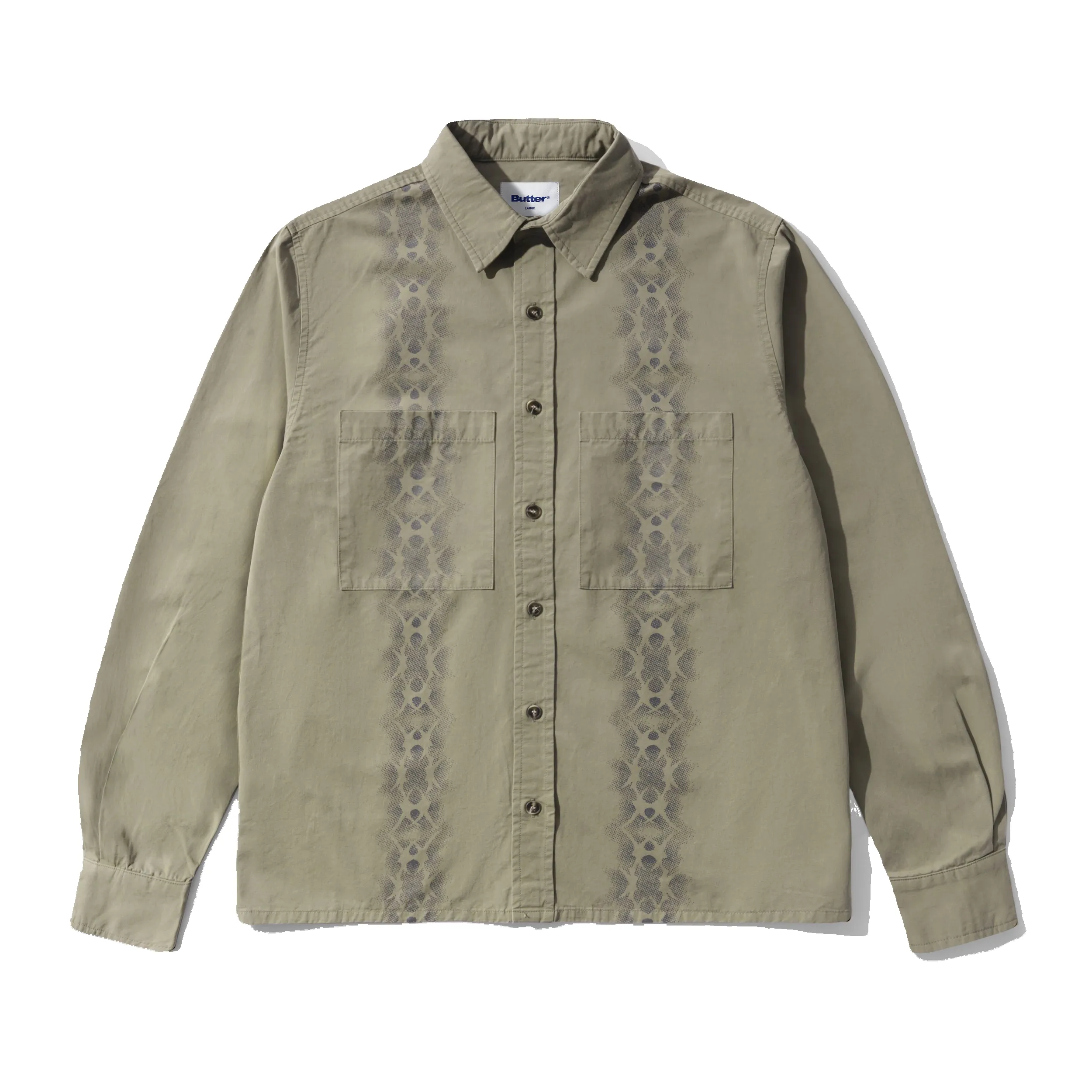 Fade Button Up Shirt, Washed Fatigue sold by Butter
