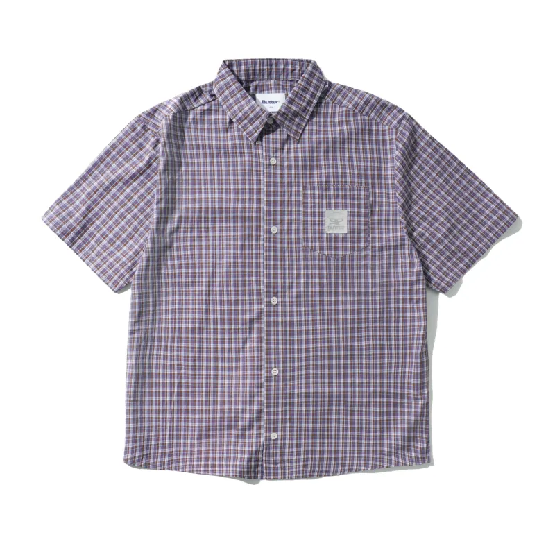 Equipment S/S Shirt, Navy / Brown made by Butter