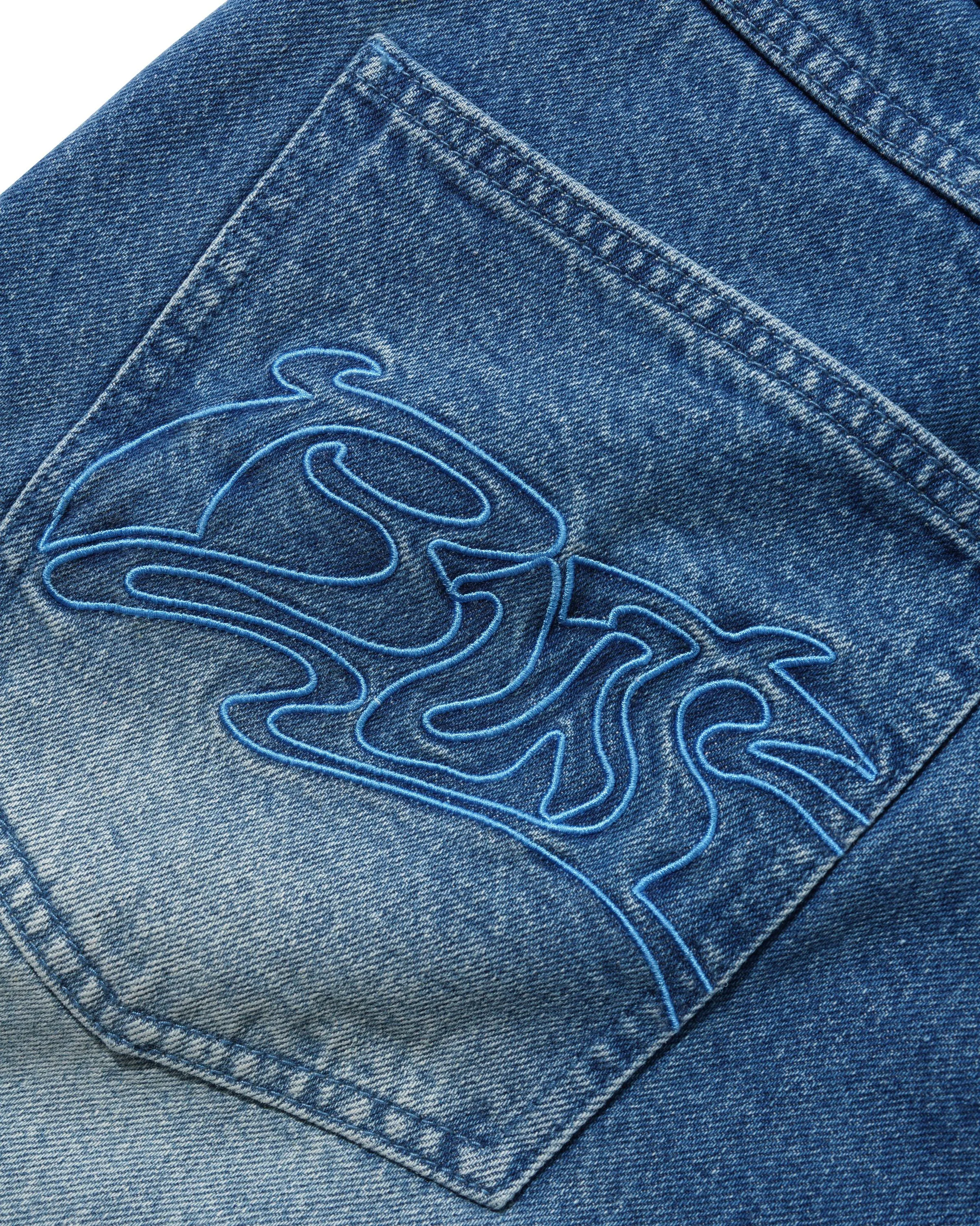 Drummer Baggy Denim Shorts, Stone Wash Blue sold by Butter product image thumbnail 3