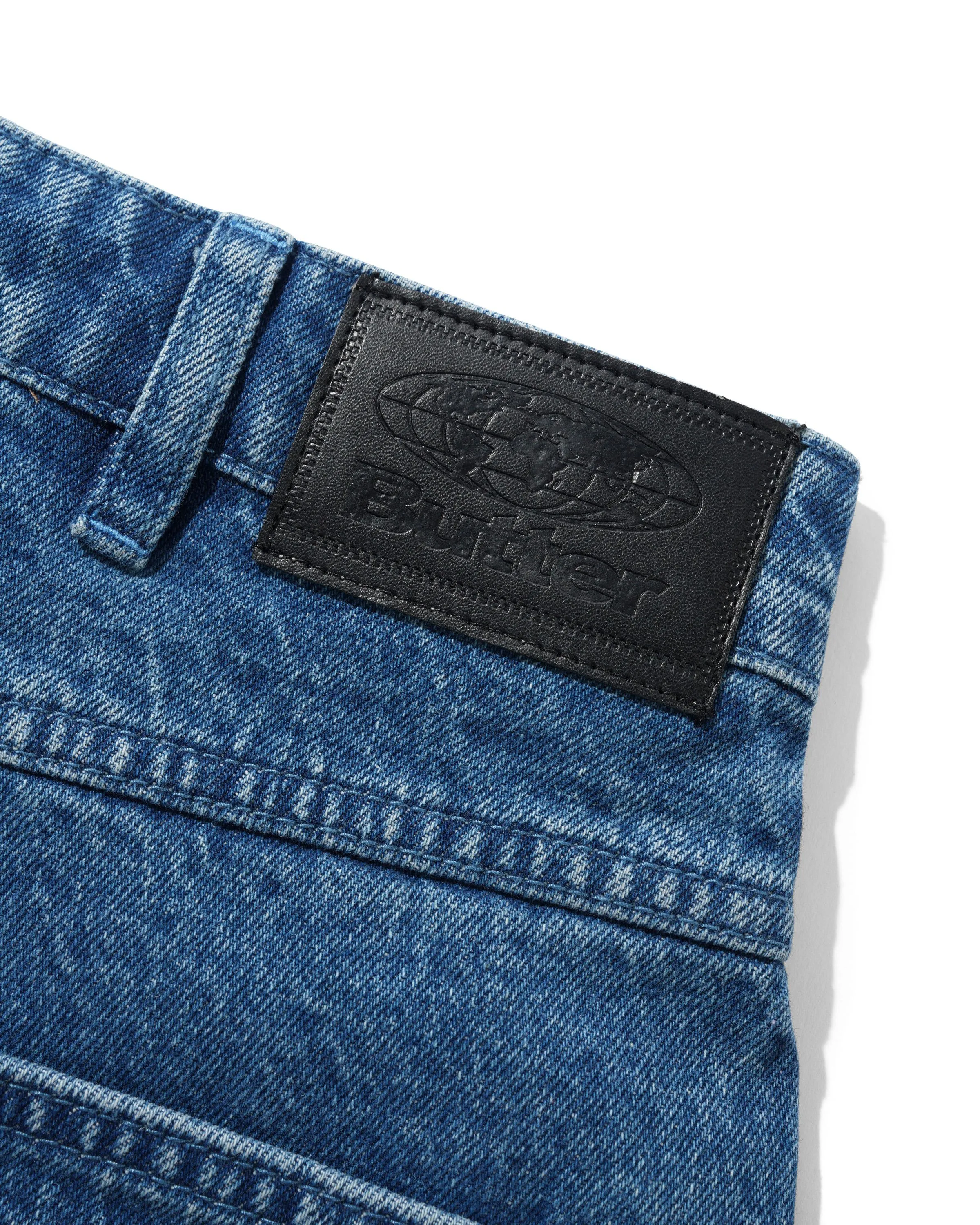Drummer Baggy Denim Shorts, Stone Wash Blue sold by Butter product image thumbnail 4