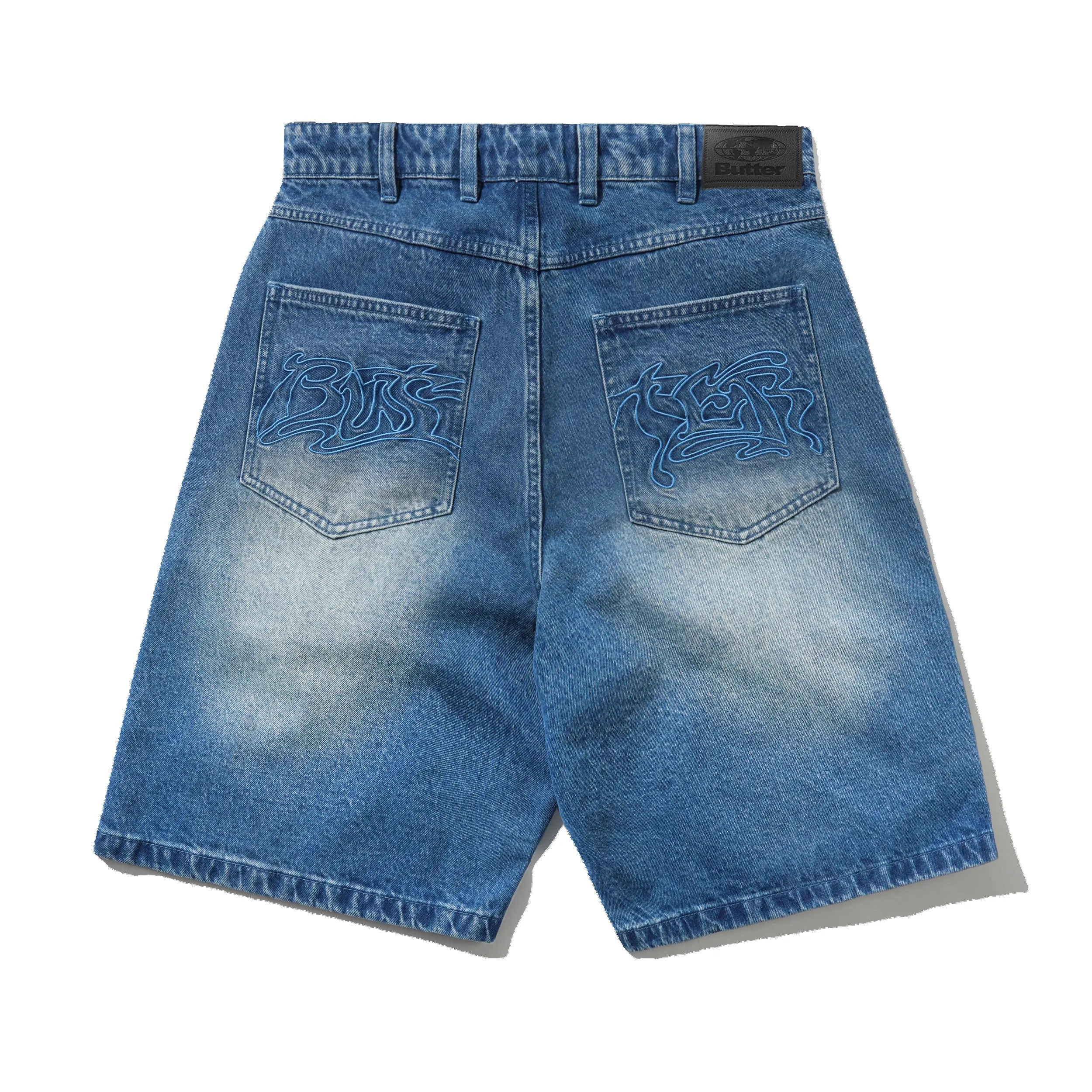 Drummer Baggy Denim Shorts, Stone Wash Blue sold by Butter product image thumbnail 2