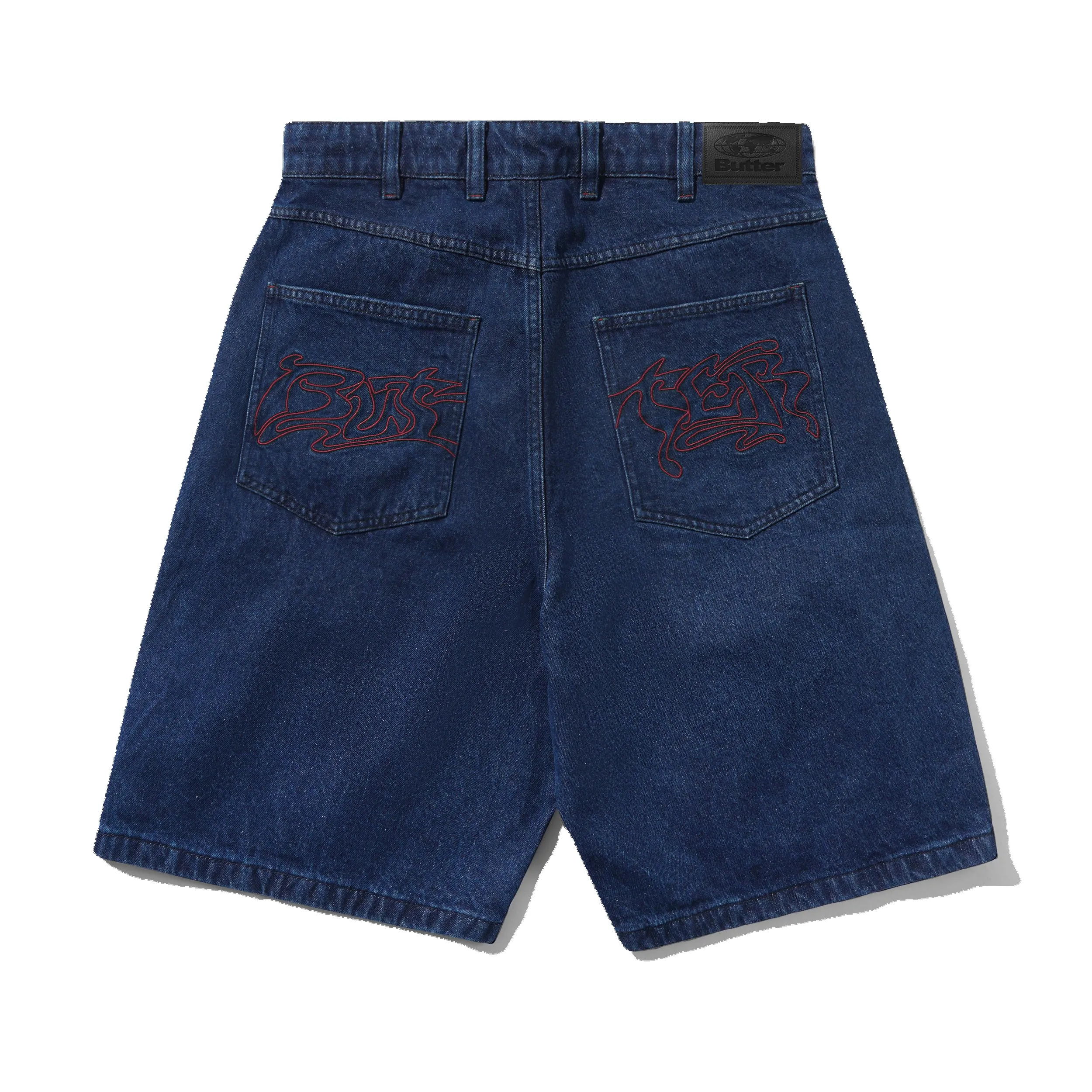 Drummer Baggy Denim Shorts, Raw Dark Indigo sold by Butter product image thumbnail 2