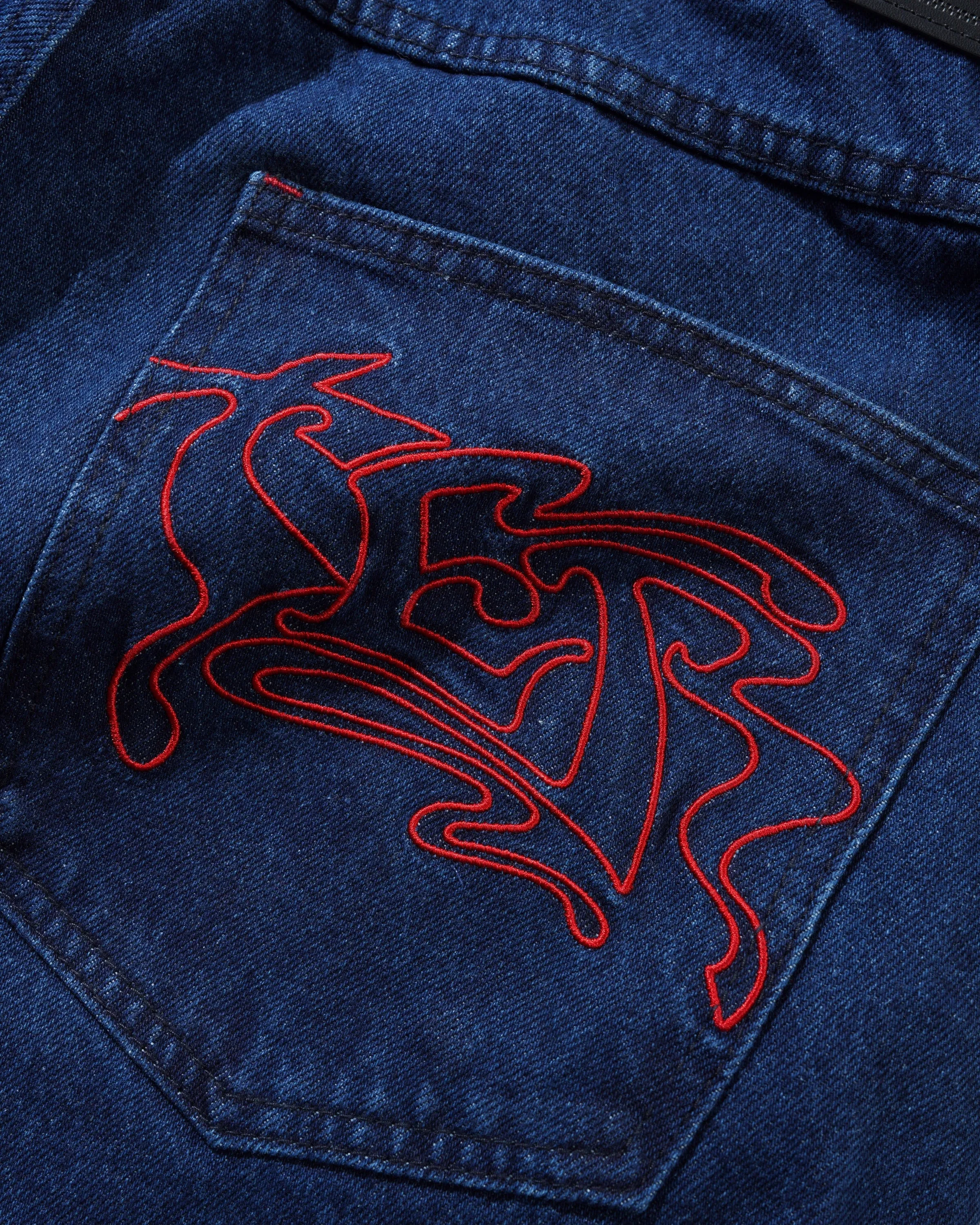 Drummer Baggy Denim Shorts, Raw Dark Indigo sold by Butter product image thumbnail 3