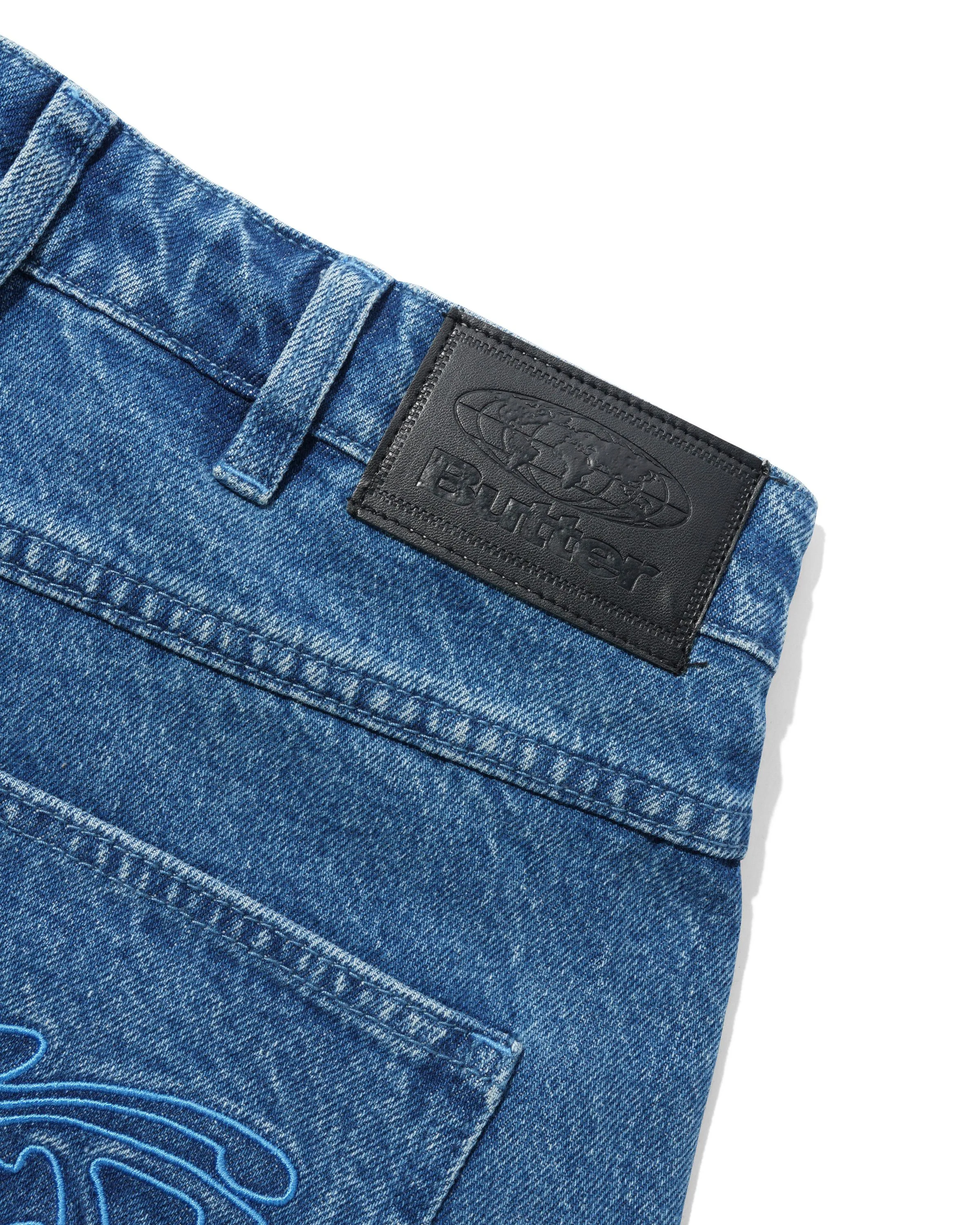 Drummer Baggy Denim Jeans, Stone Wash Blue sold by Butter product image thumbnail 4